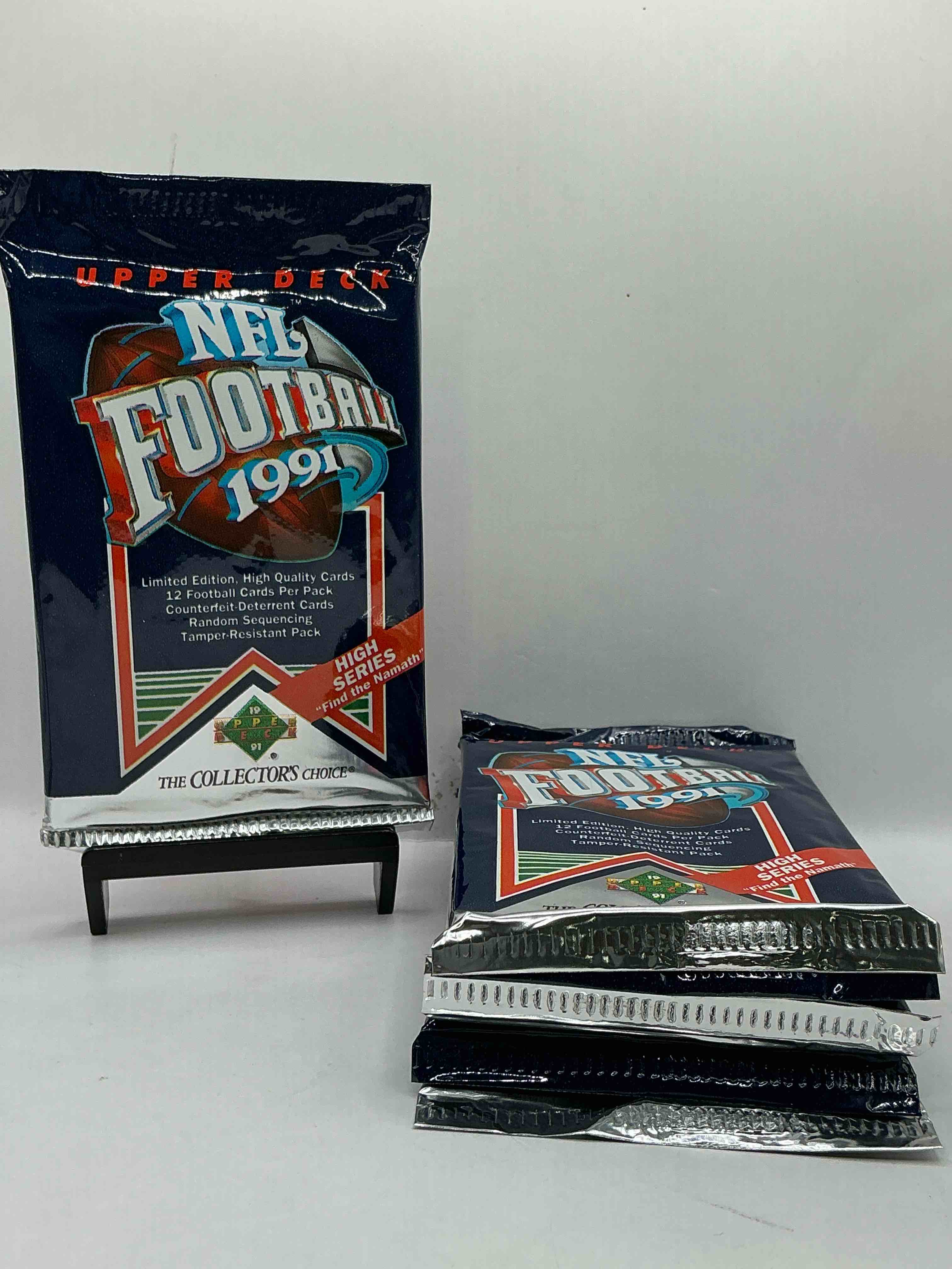 rare & vintage! 1991 upper deck premier edition unopened nfl football packs! direct from original box! brett favre rookie year! search for brett favre rookie & other 80s stars!
