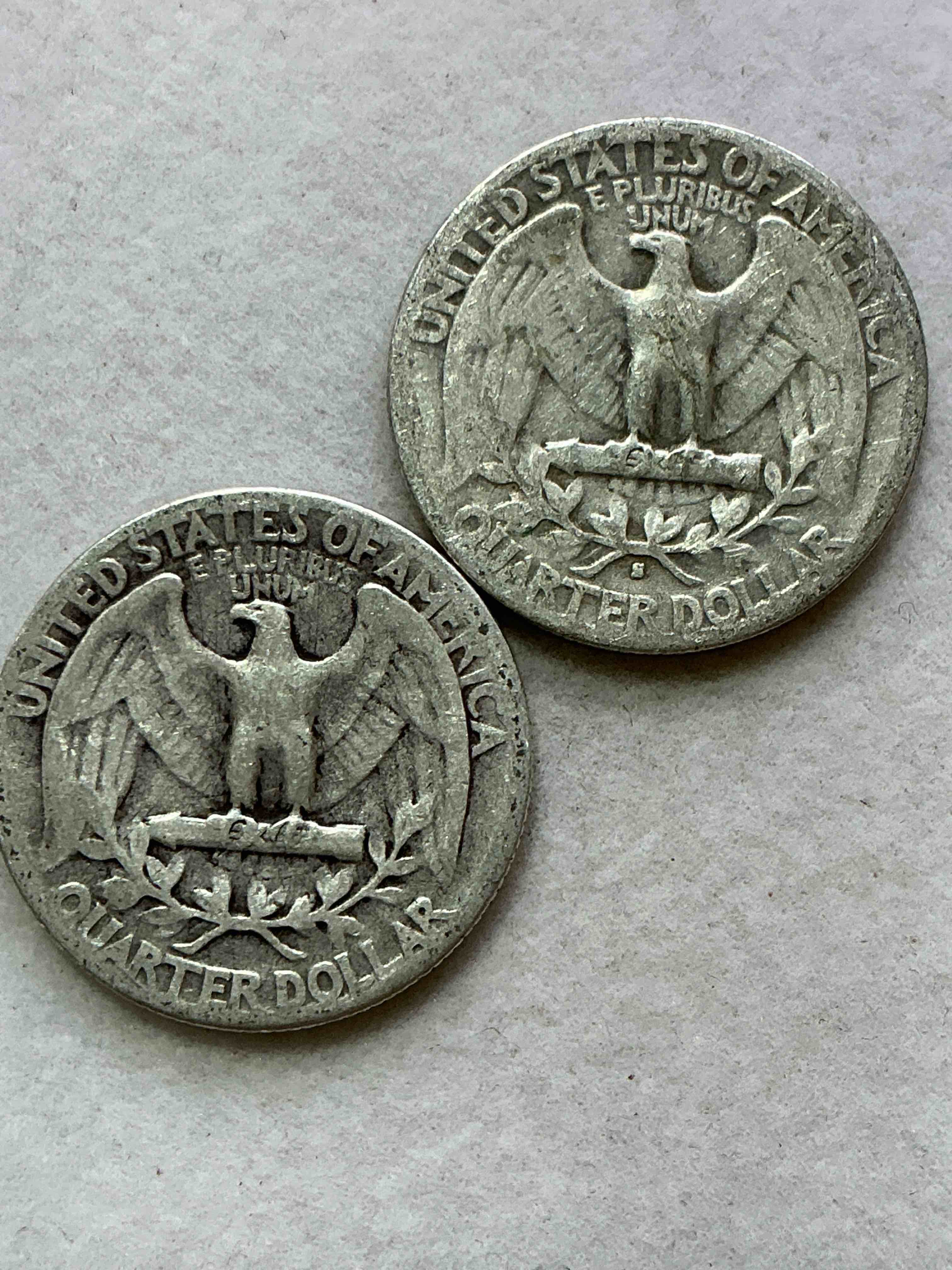 Condition photo showing Good Condition for george washington brilliant circulated world war ii silver! pre 1965 u.s. quarter dollar coins were actually silver, here are great examples of awesome, pristine george washington silver quarter, stunning & circulated! rare mints! great for investing in precious metals! these coins were minted at 90% silver and 10% copper, giving them a net weight of .18084 ounces of pure silver per coin! very hard to find, stunning! invest in fine u.s. silver!