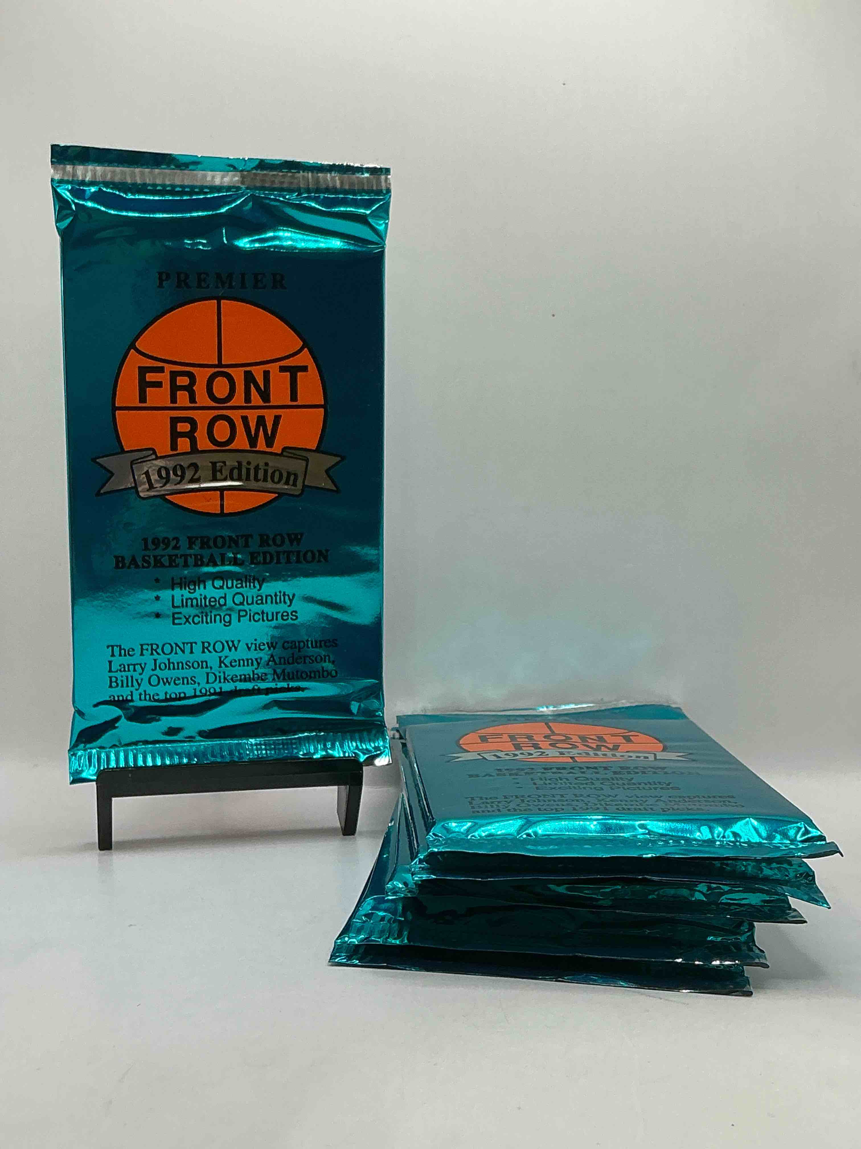 1992 rarity! here's something you've probably never seen! 1992 front row college basketball / nba unopened sealed packs, direct from sealed original retail case! includes randomly inserted rare autograph cards! front row was the "original" college jersey card packs back in the day & has long been defunct. these cards are becoming serious collector items due to their scarcity. these things are serious retro! own some great sports card history & something you'l rarely see again!