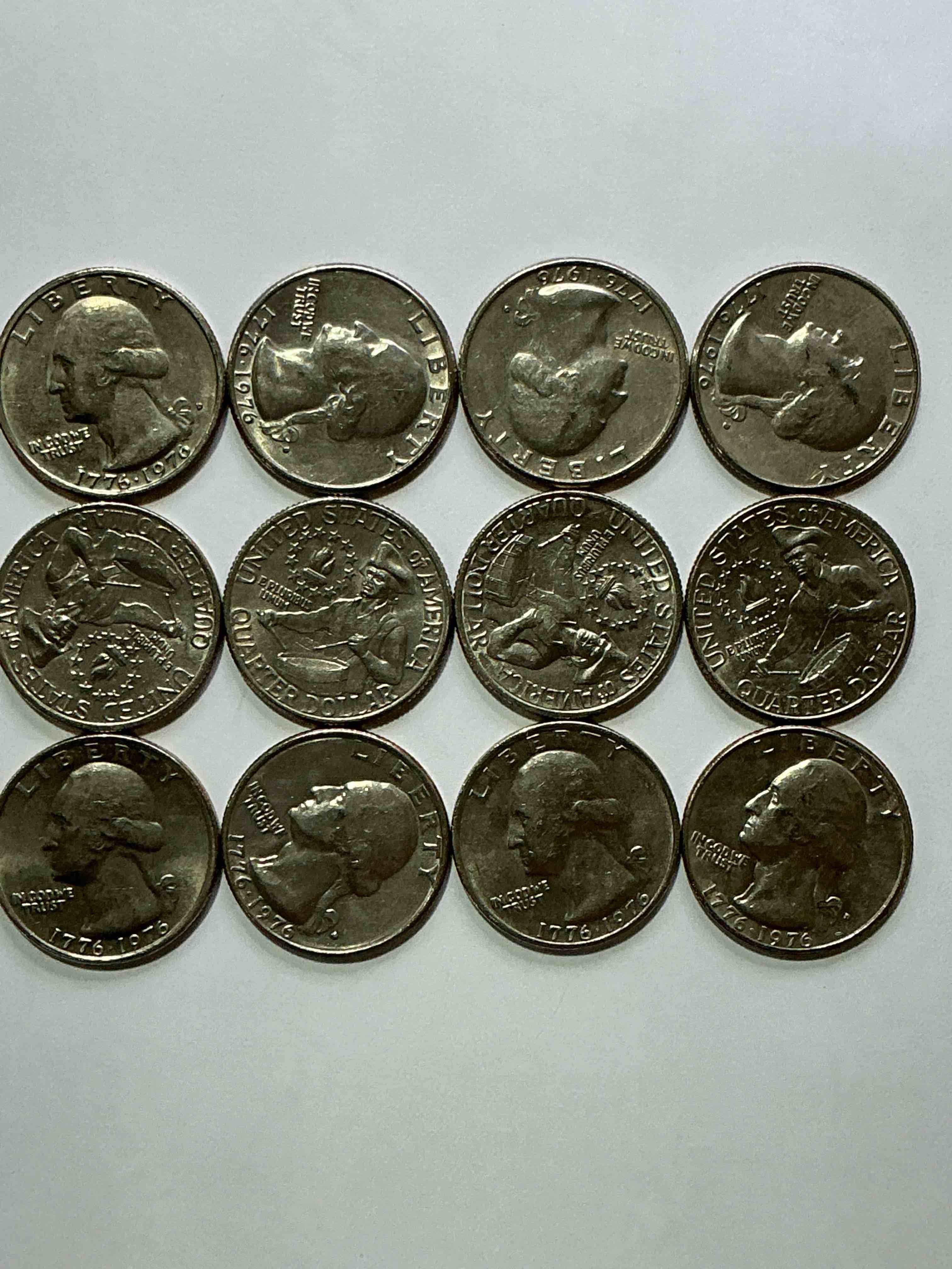 1976 bicentennial bliss! quarters! in 1976 the u.s. mint produced coins celebrating the 200 year anniversary of america. up for auction are awesome examples of bicentennial quarters produced for this... the infamous 200 year anniversary edition! highly desirable for collectors! own pieces of history & get ready for america's 250 year anniversary coming soon!