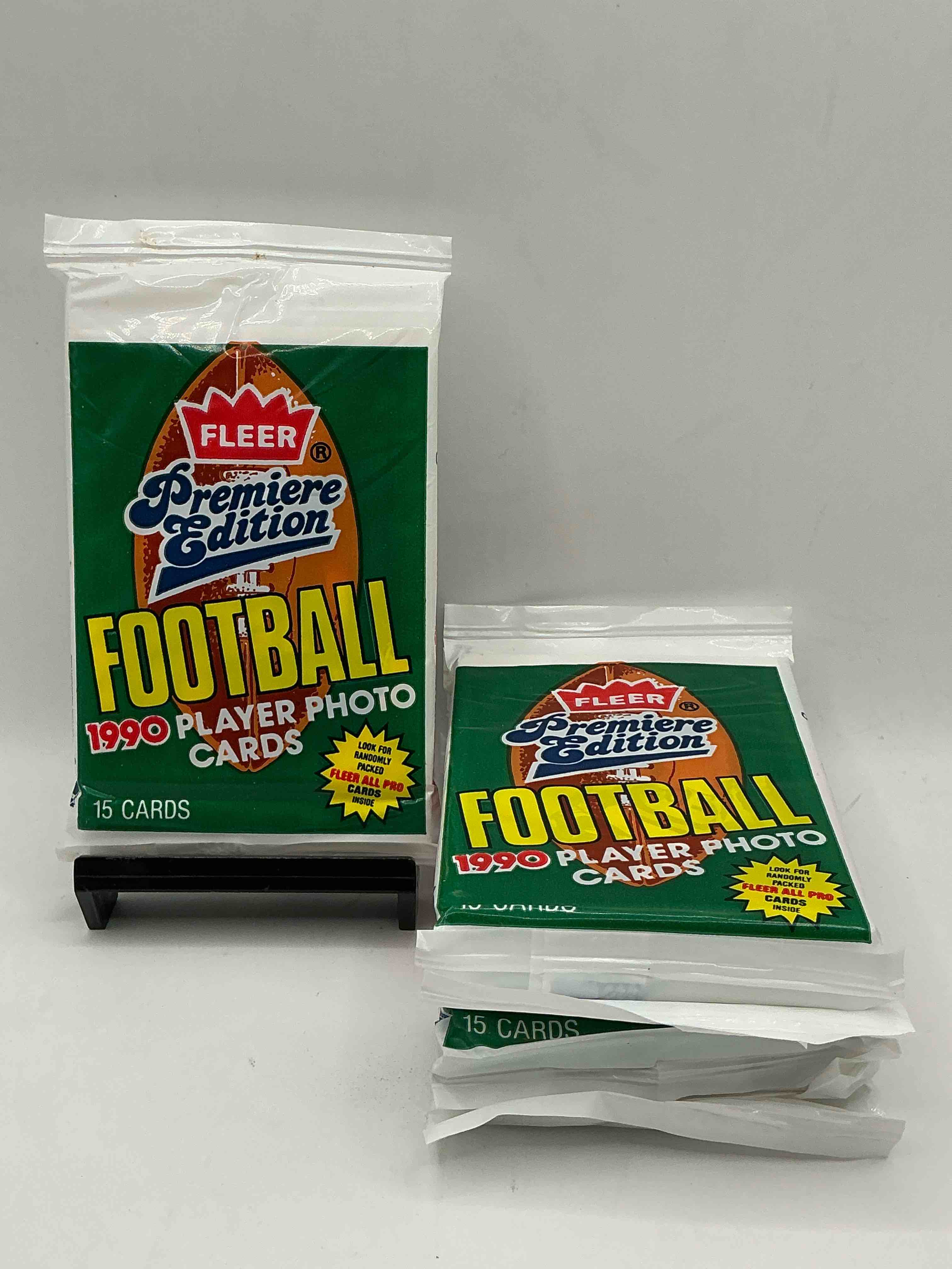 awesome premiere edition sports cards! emmitt smith rookie year! 1990 fleer premiere edition unopened packs direct from original box! search for emmitt smith rookies!