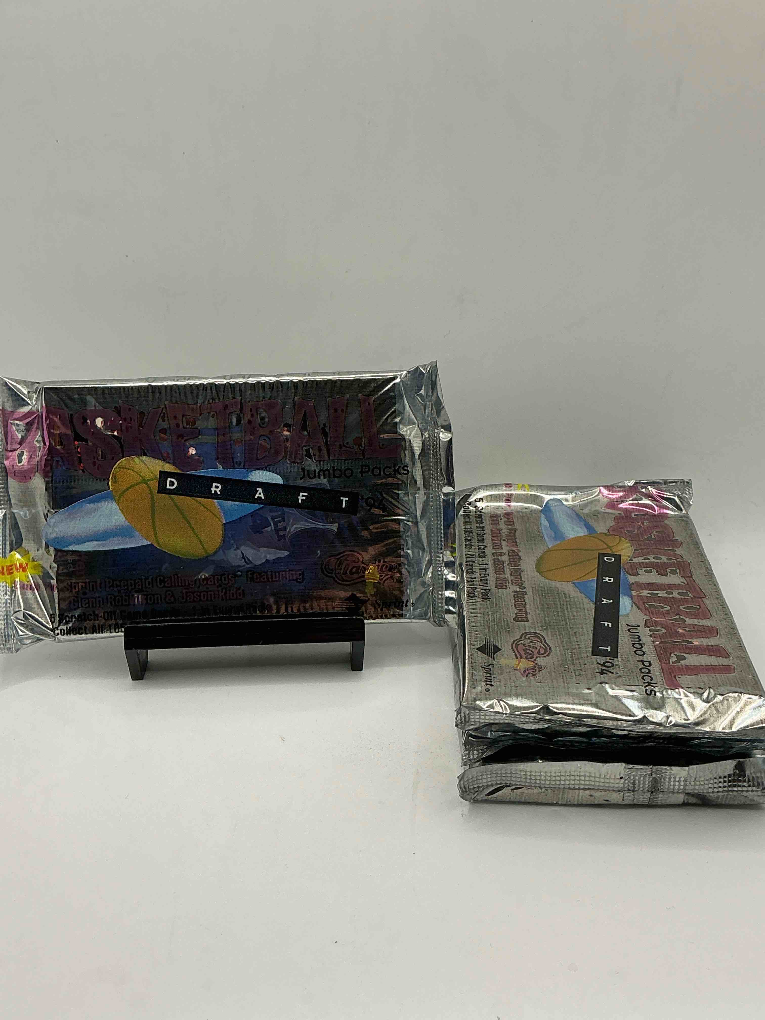 1994 classic draft picks unopened basketball jumbo packs! search for jason kidd & grant hill rookies, along with other big names from the year! look for exclusive illustrated cards & numbered cards too!