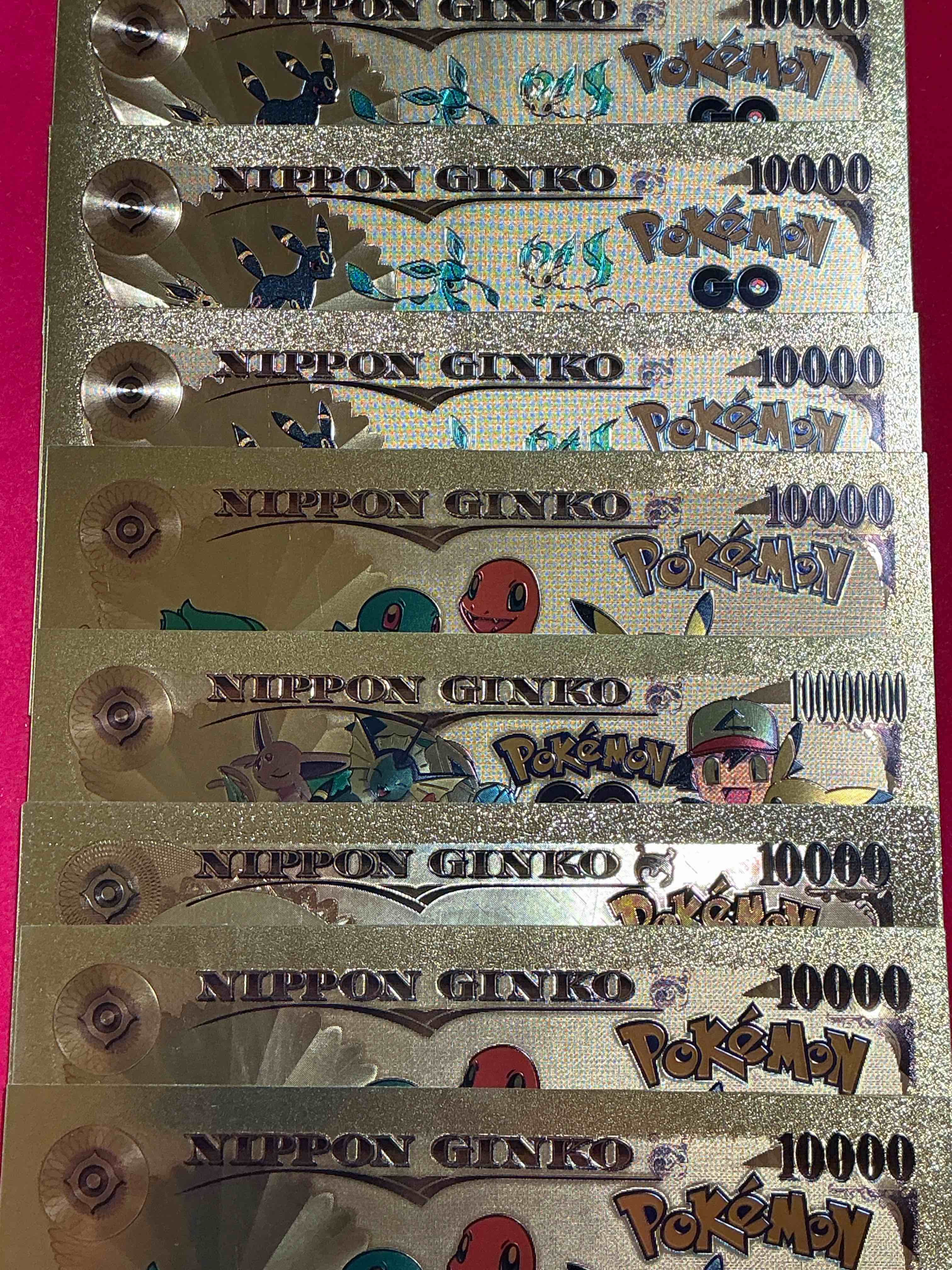 Condition photo showing New/Like New for pokémon novelty gold in this color dollars! ultra cool novelty 10,000 pokémon bill with characters & cool designs! rare & hard to get! 