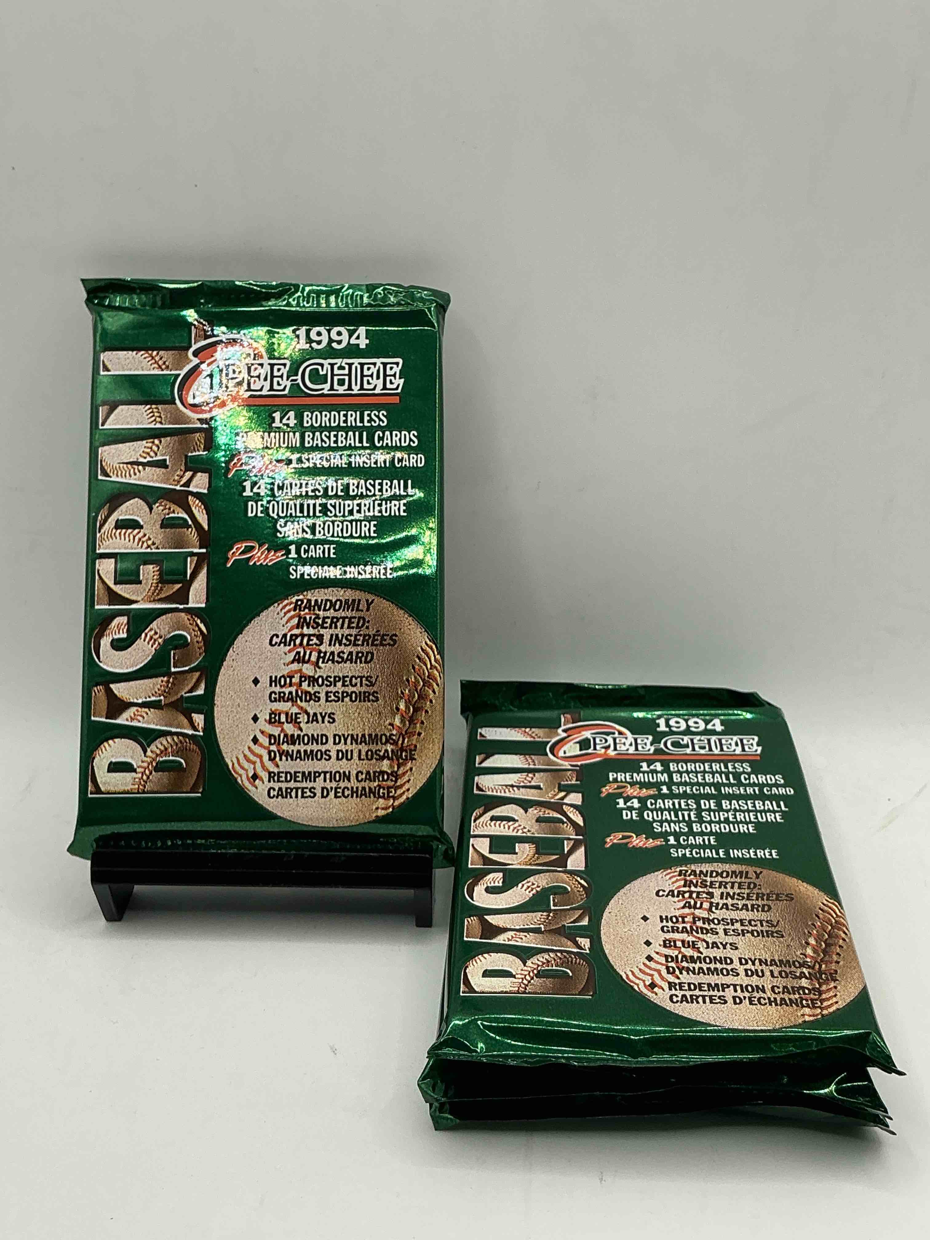 o-pee-chee 1994 baseball packs! ultra rare canadian edition baseball card packs! premium baseball cards, look for inserts, rookies & more! ken griffey jr, randy johnson, jose canseco & more possible cards you could pull!