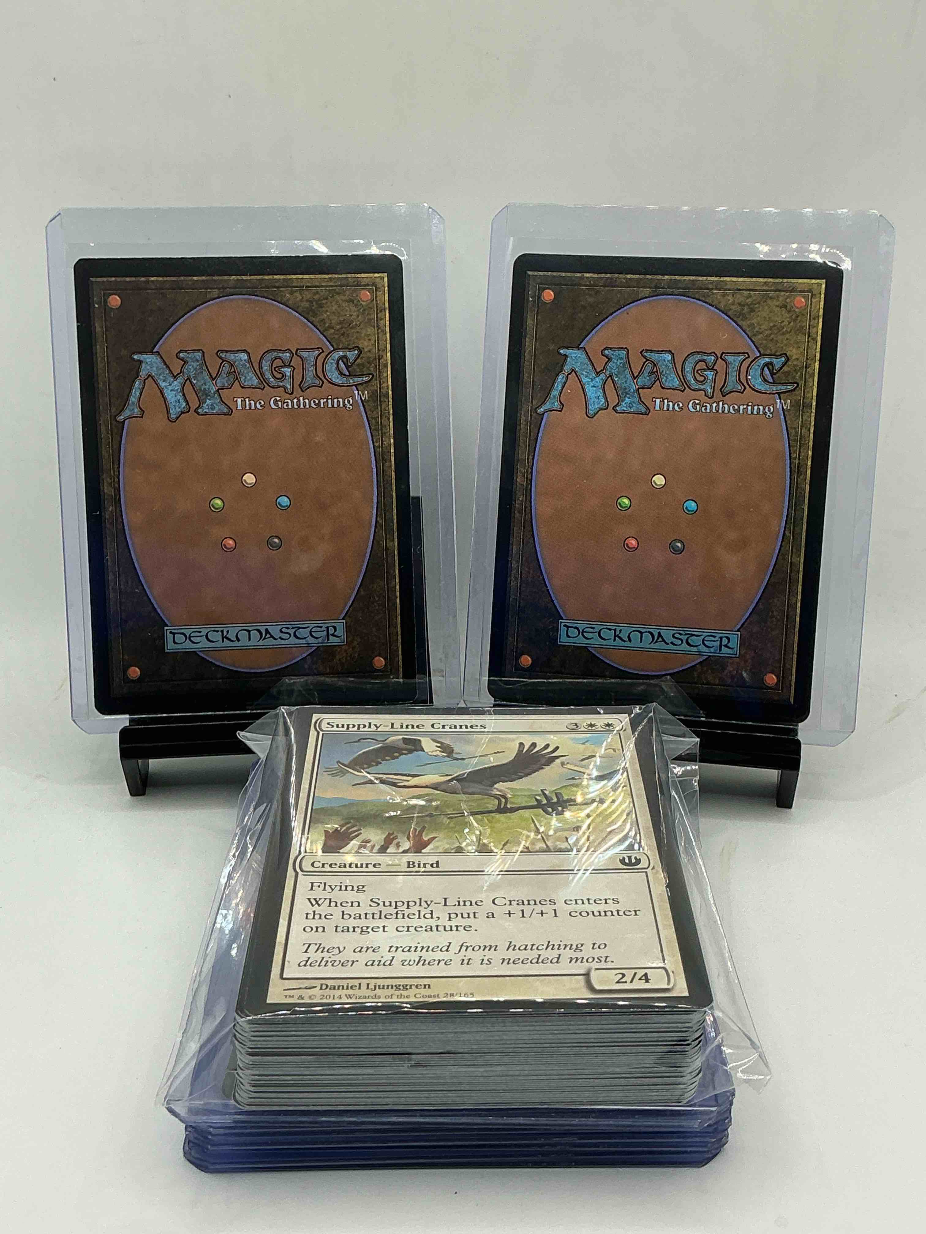 Condition photo showing New/Like New for magic the gathering 50 card lot! lot includes 10 rare or holo foil cards! all cards in excellent shape condition! a great way to join the mtg craze!