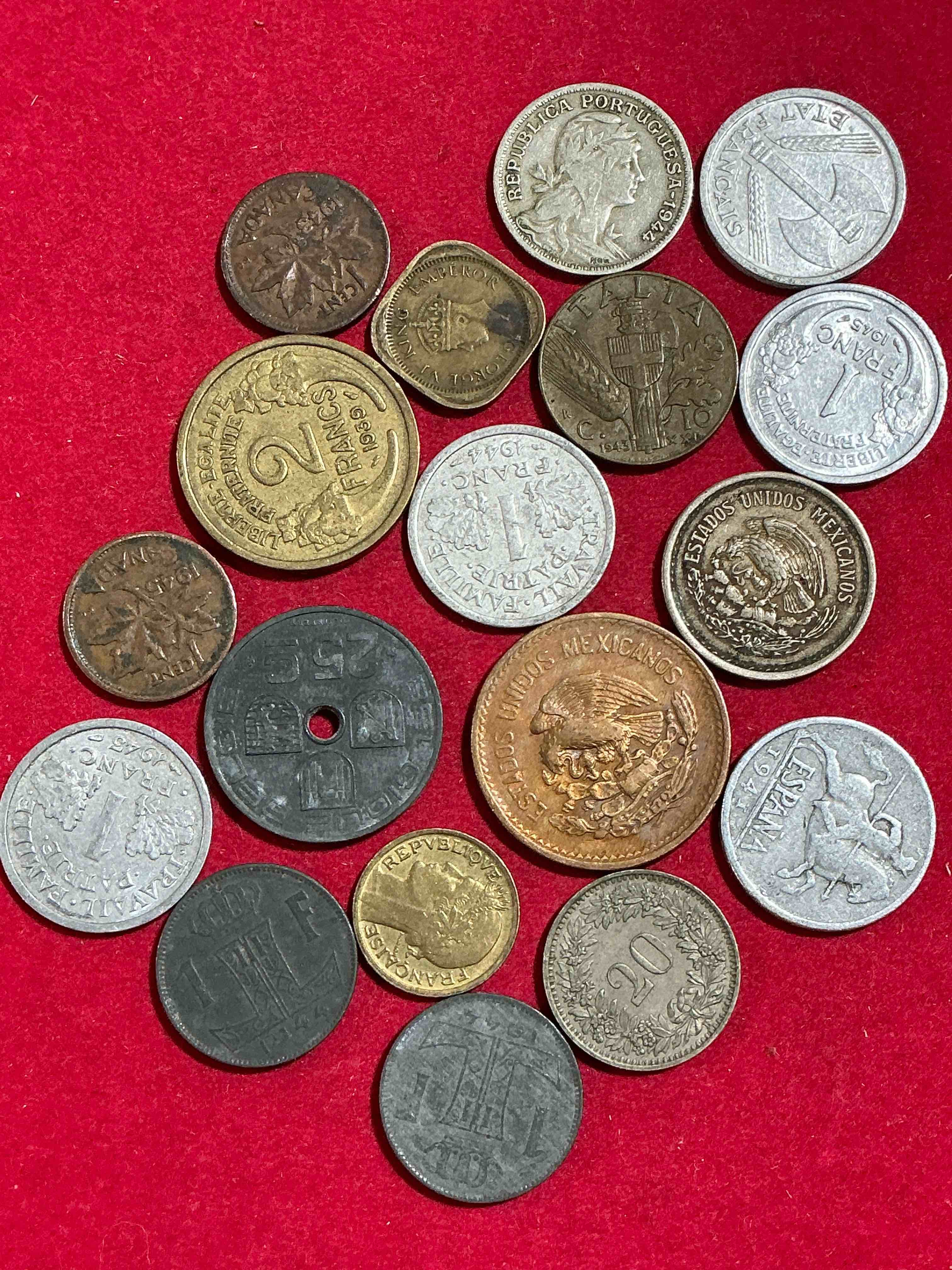 world war two buffs rejoice! up for auction is an awesome collection of world war ii era coins (1939-1945) from around the world! really hard to collect & find in one place! really cool pieces of history!