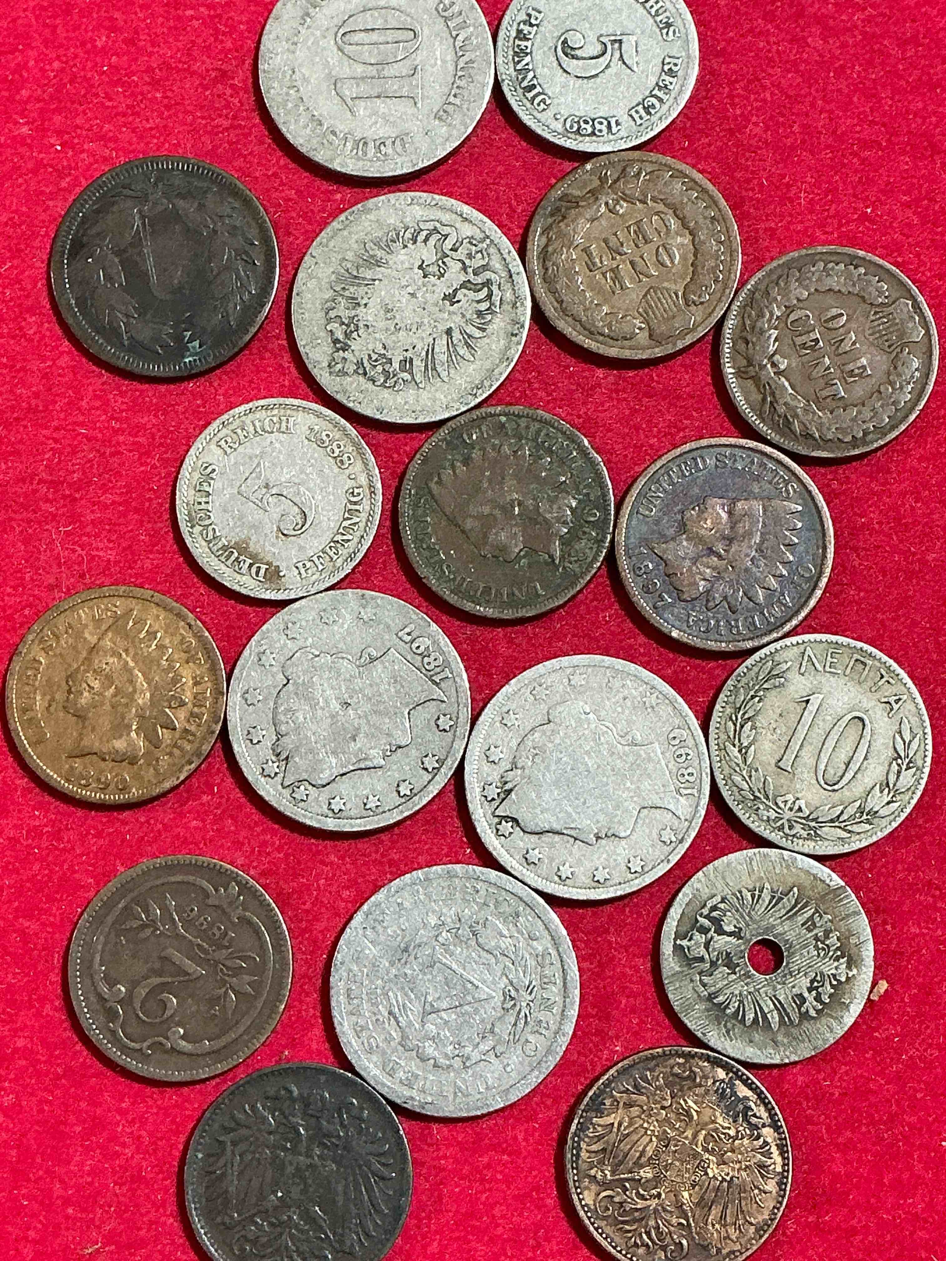 1800’s coins!!! lot of 18 coins all from the 19th century! each one is unique and has seen 100s of years of history!