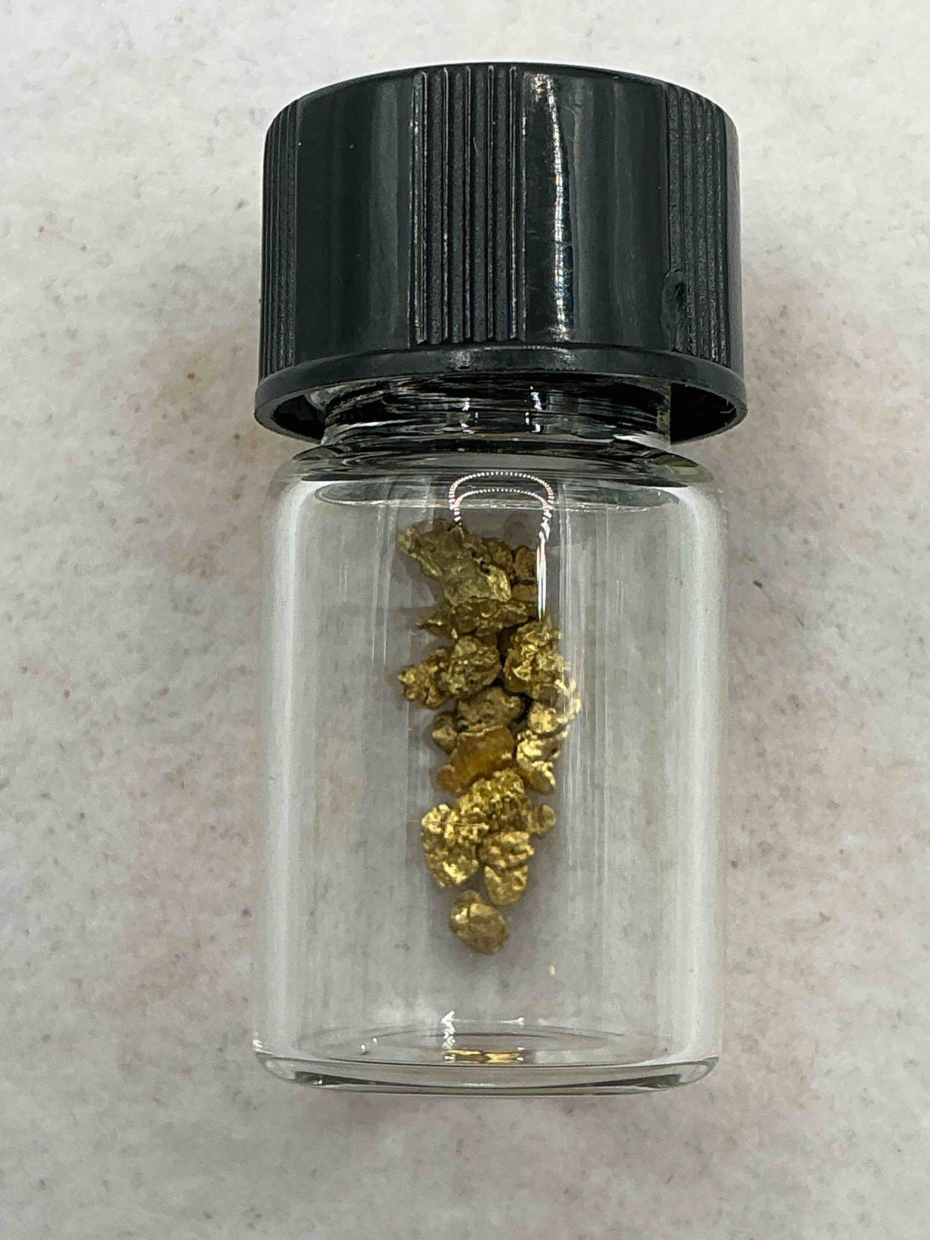 Condition photo showing New/Like New for genuine gold nuggets! gold nuggets fresh from prospecting north carolina mountains, total weight of all nuggets is approximately .5 grams. these gold nuggets typically test at between approx 22-24 karat. gold in raw, prospected form is extremely hard to find & much rarer than any refined form. get in on the gold craze... gold has increased in value over 40% since 2025! u.s. dime for size reference only (not included). gold vile in image included. own genuine, gold nuggets!