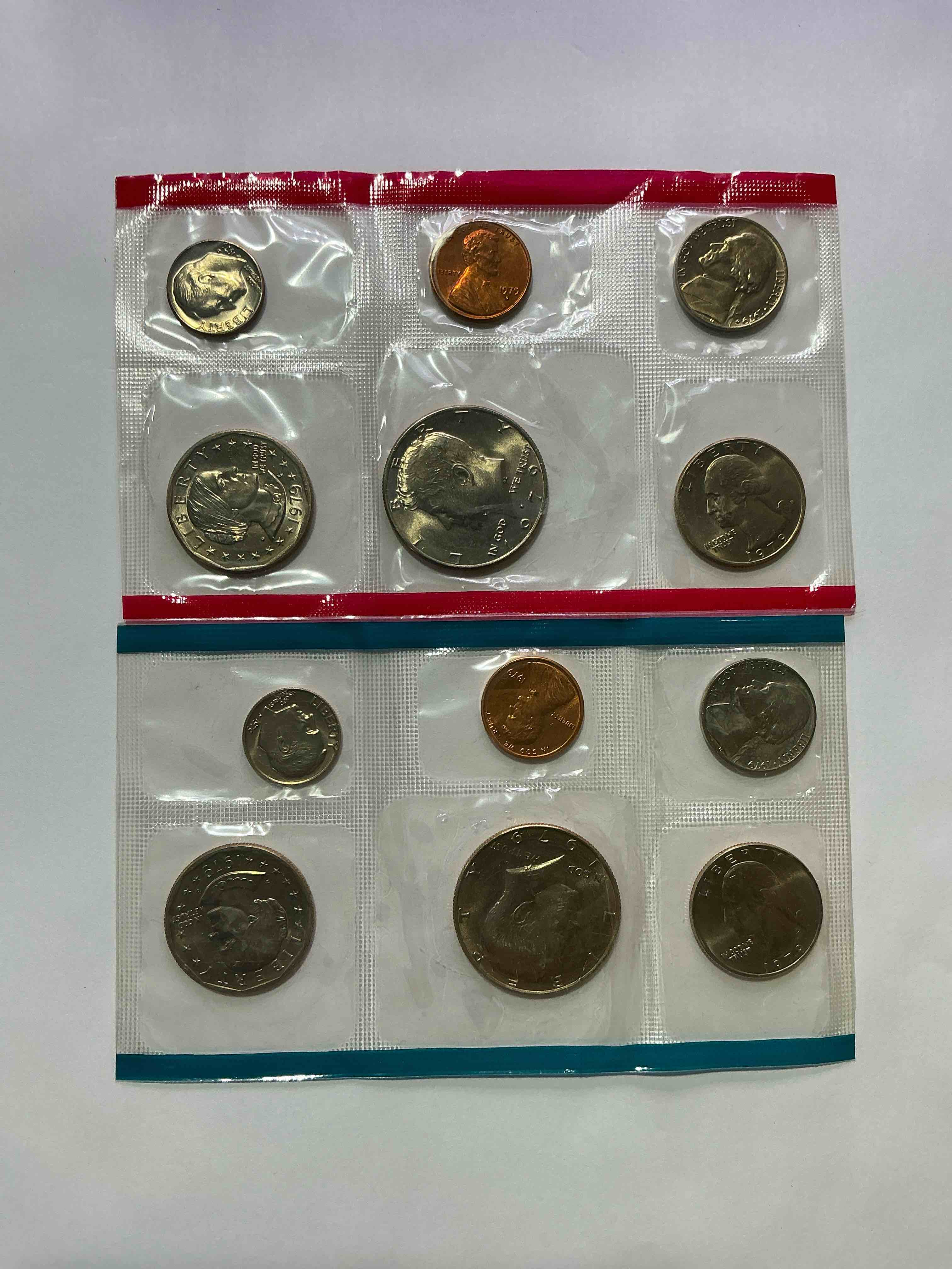 1979 uncirculated philadelphia & denver 12 coin mint combo! these beautiful, uncirculated coins are rare pieces of history! 1979 dimes, pennies half dollars, dollars, nickels & quarters!