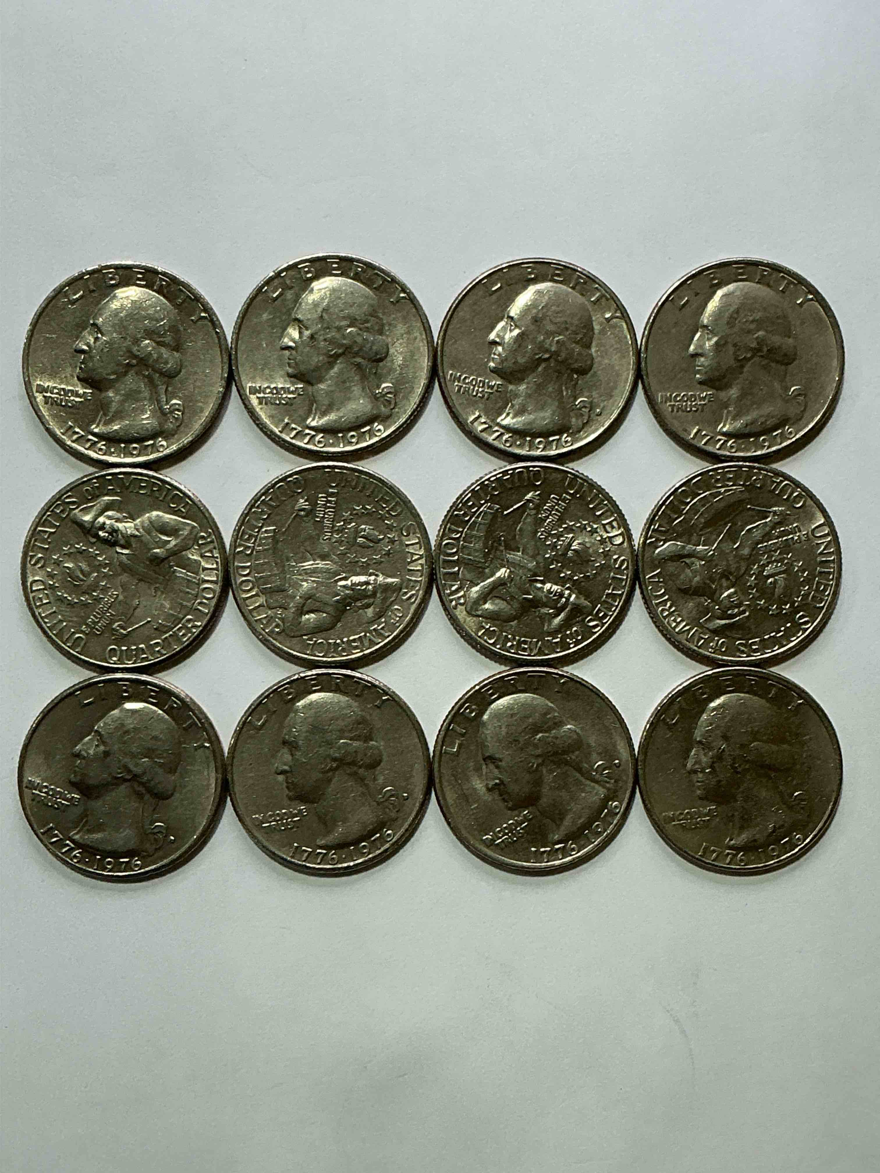 1976 bicentennial bliss! quarters! in 1976 the u.s. mint produced coins celebrating the 200 year anniversary of america. up for auction are awesome examples of bicentennial quarters produced for this... the infamous 200 year anniversary edition! highly desirable for collectors! own pieces of history & get ready for america's 250 year anniversary coming soon!