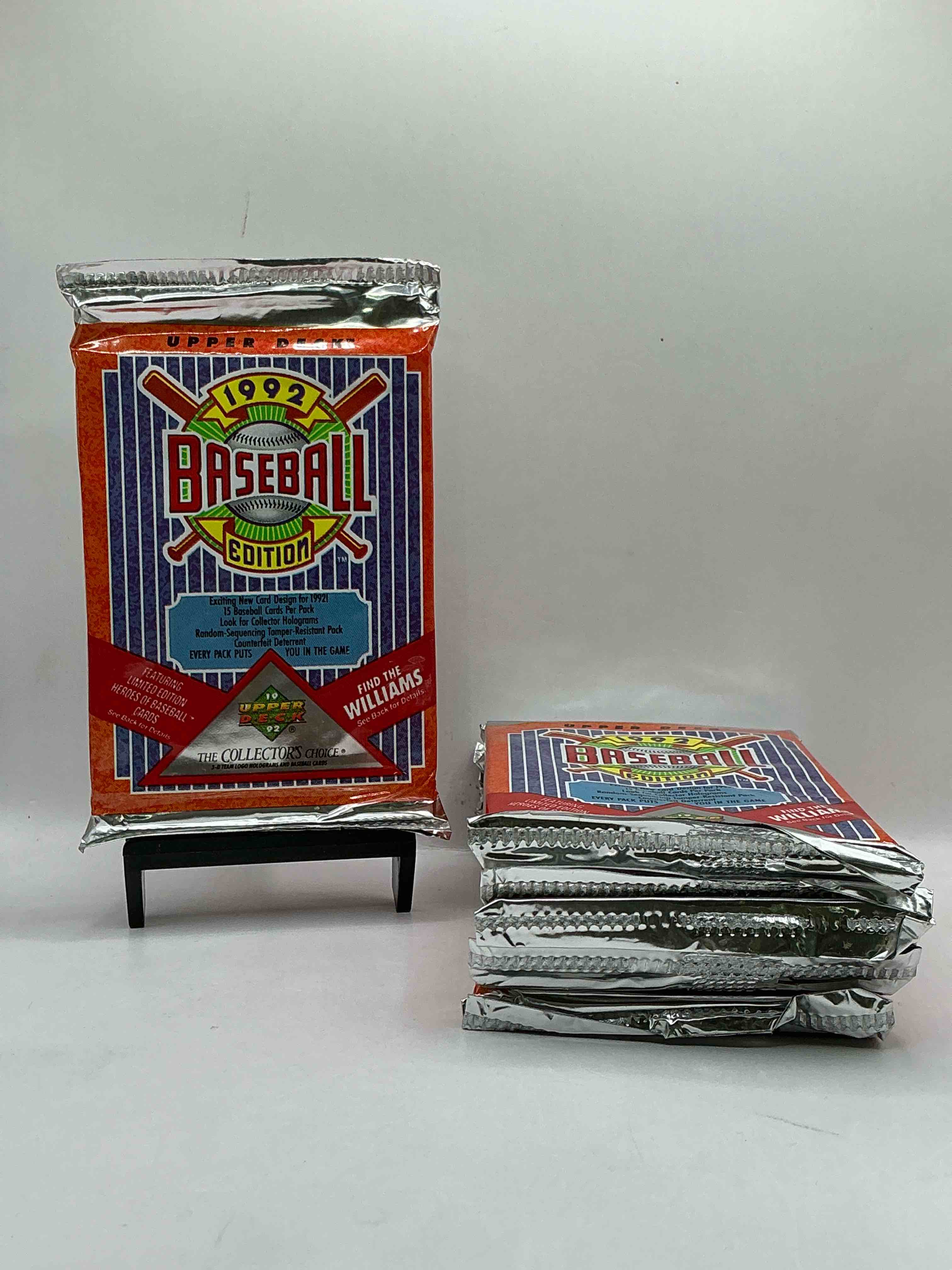1992 upper deck baseball sealed sports & collectible card pack, direct from original sealed retail case! search for ultra rare & valuable ted williams & johnny bench signed insert cards as well as deion sanders, ken griffey jr., nolan ryan & so much more!