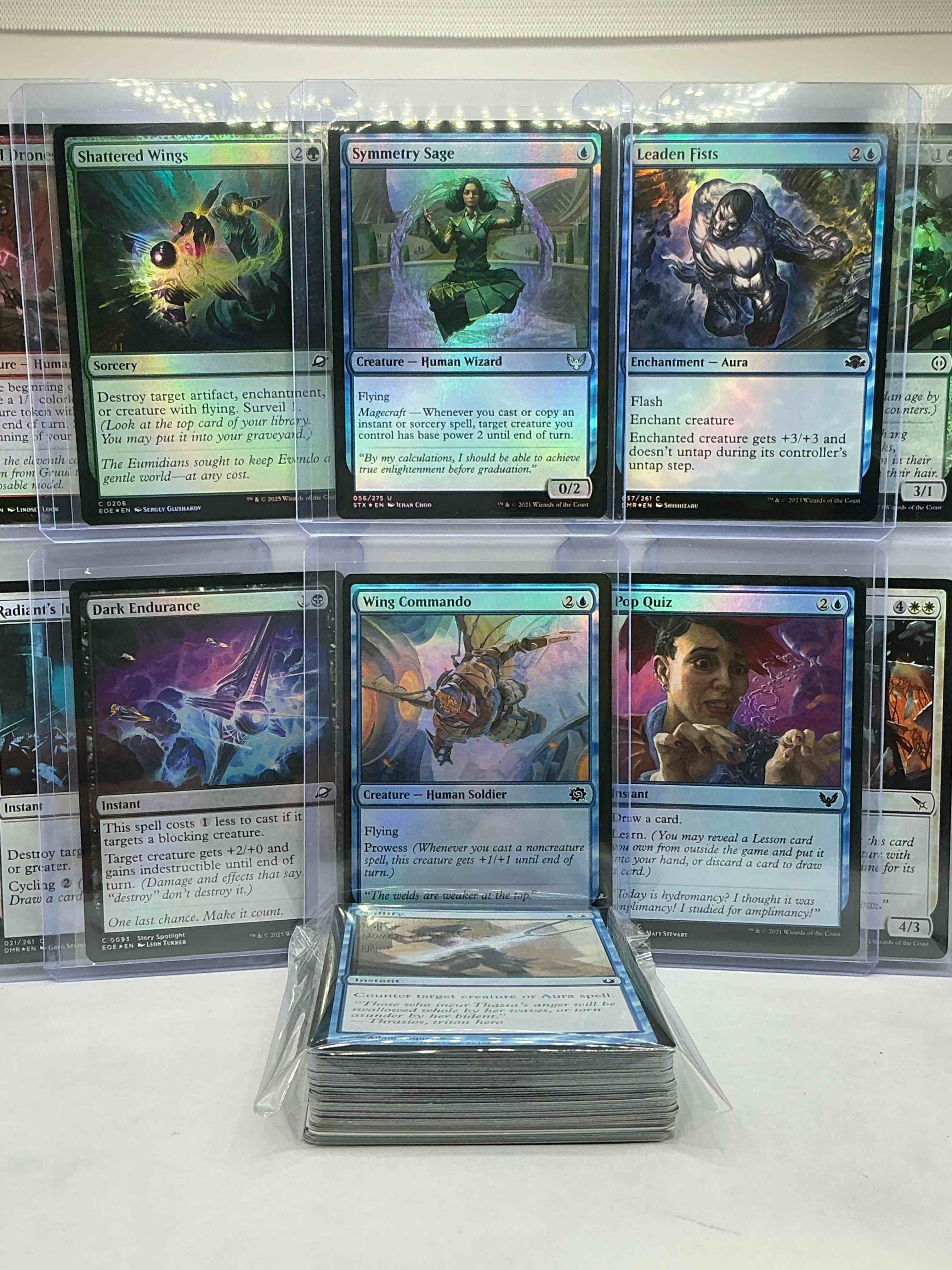 Condition photo showing New/Like New for magic the gathering 50 card lot! lot includes 10 rare or holo foil cards! all cards in excellent shape condition! a great way to join the mtg craze!