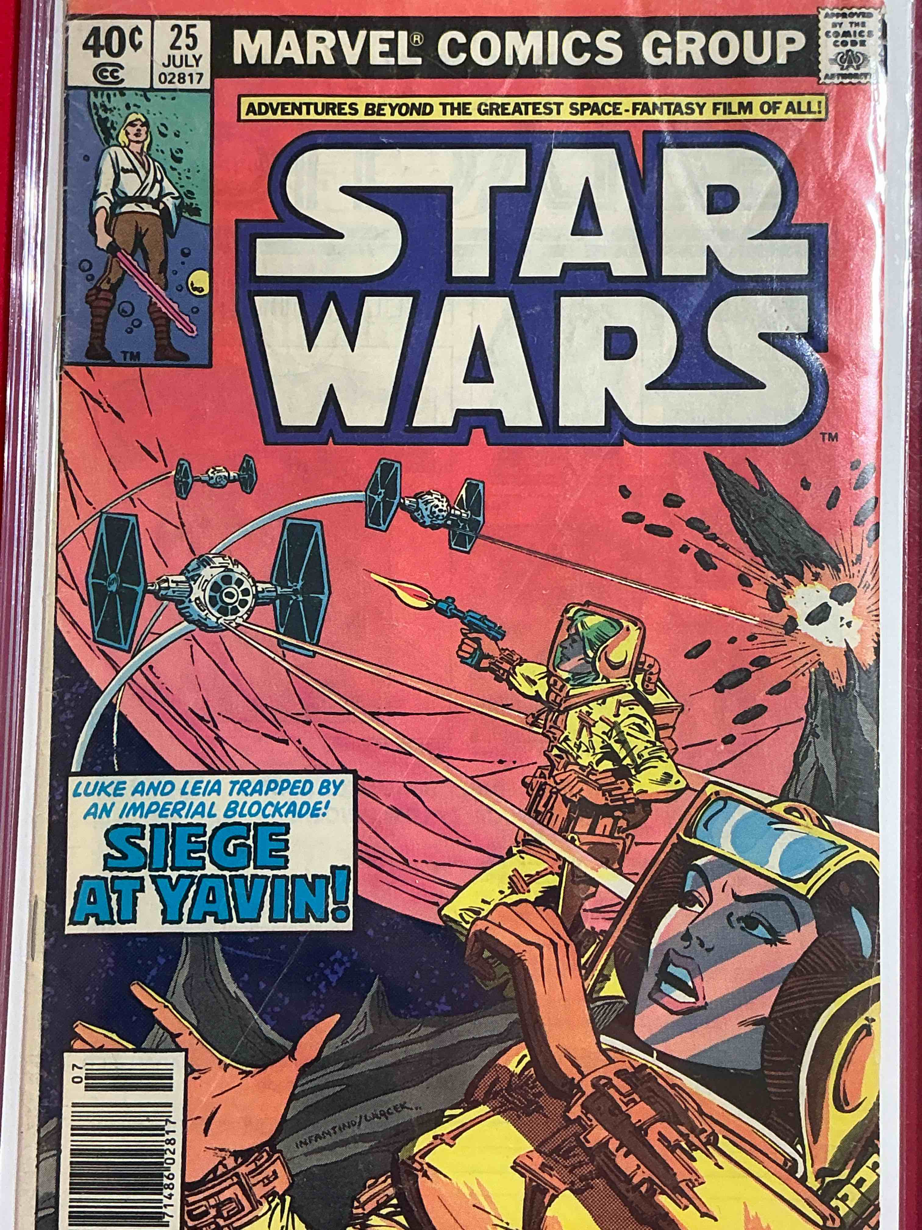 comic book craziness!  includes original late 70’s star wars comic, early avengers & spider-man! wow!  great collection of comic books spanning many decades, all encased with protective sleeves & backing.  generally in good / fine condition for age.  a great way to get an eclectic comic collection spanning generations!