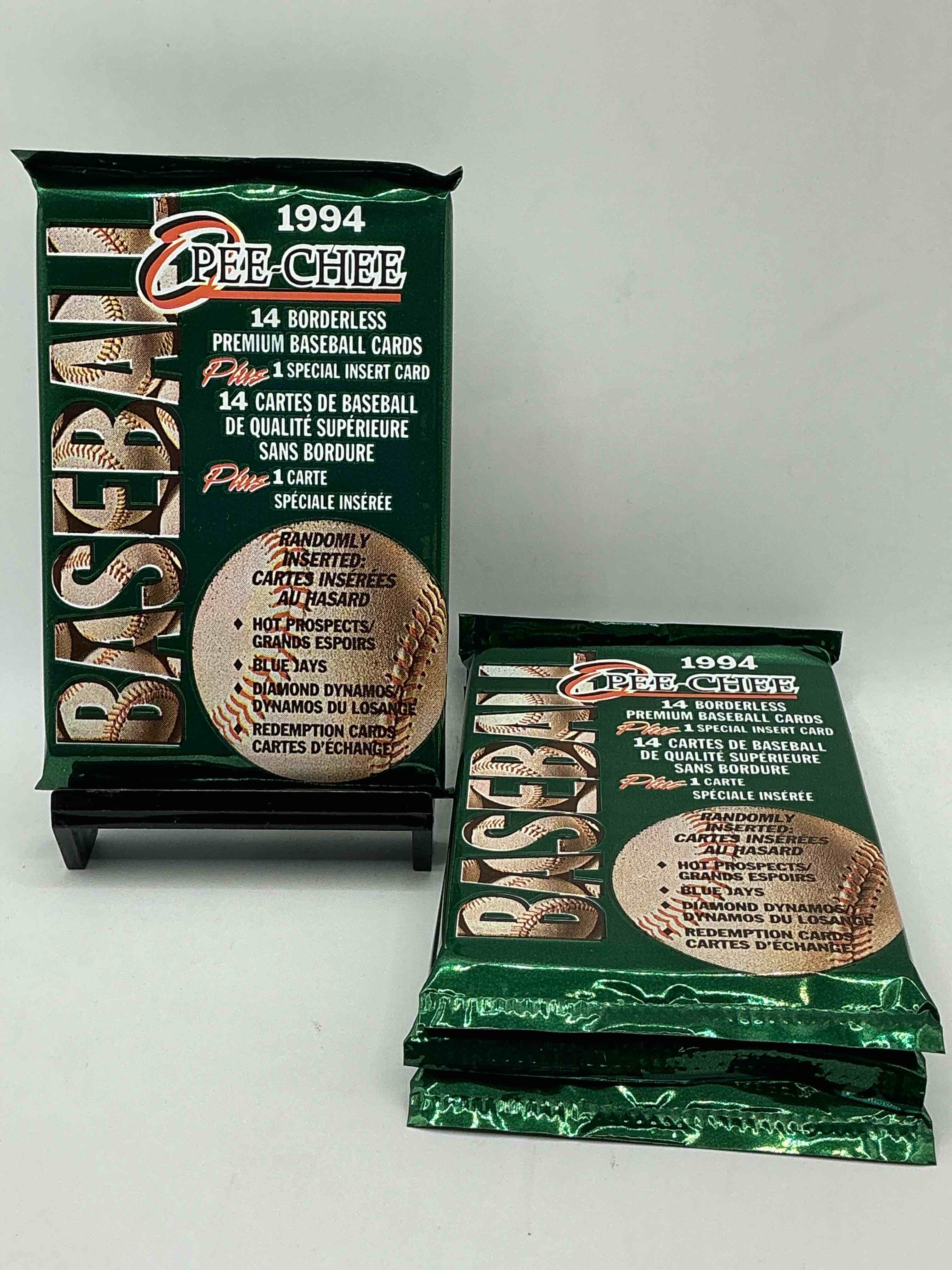 o-pee-chee 1994 baseball packs! ultra rare canadian edition baseball card packs! premium baseball cards, look for inserts, rookies & more! ken griffey jr, randy johnson, jose canseco & more possible cards you could pull!