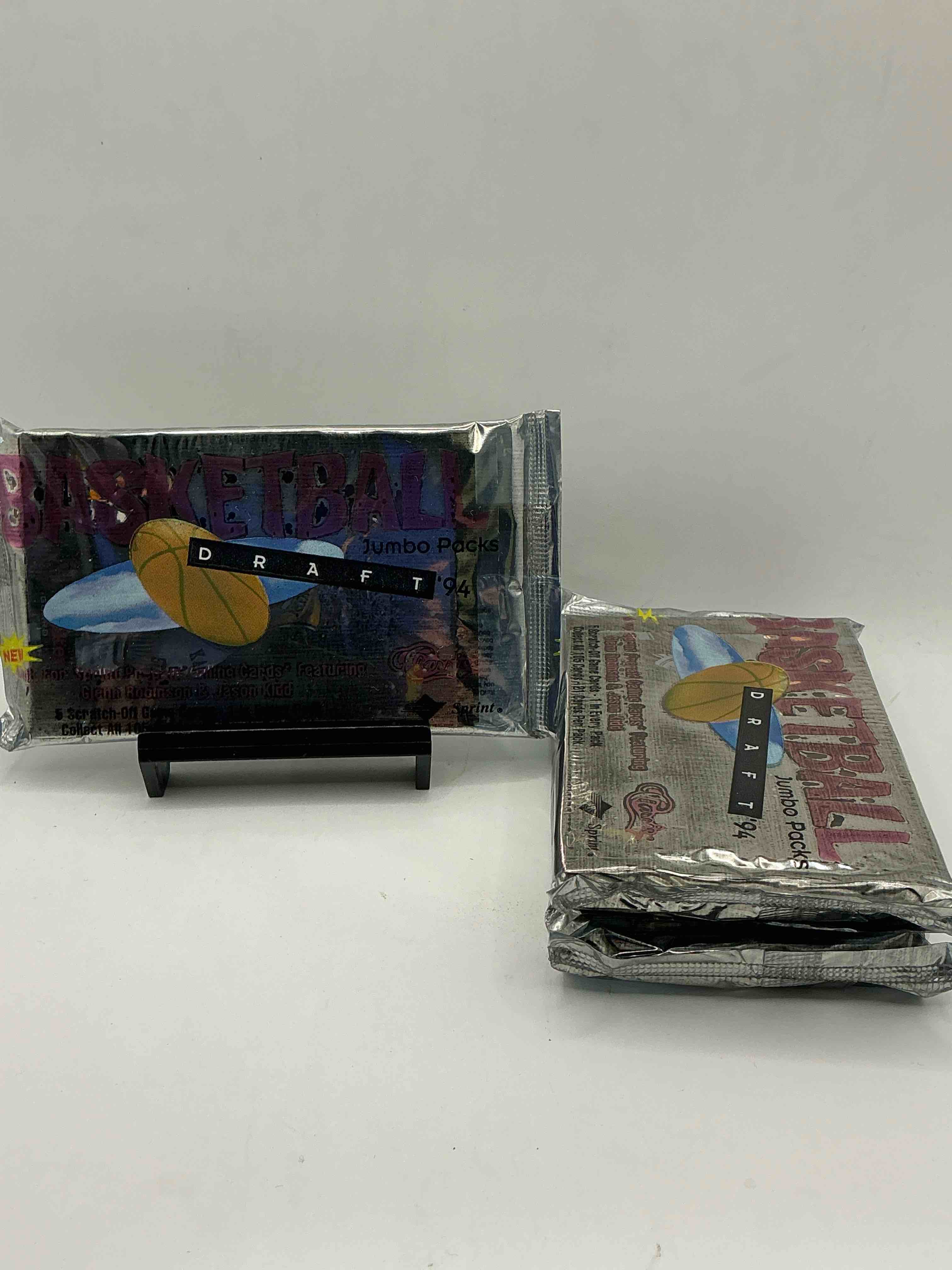 1994 classic draft picks unopened basketball jumbo packs! search for jason kidd & grant hill rookies, along with other big names from the year! look for exclusive illustrated cards & numbered cards too!
