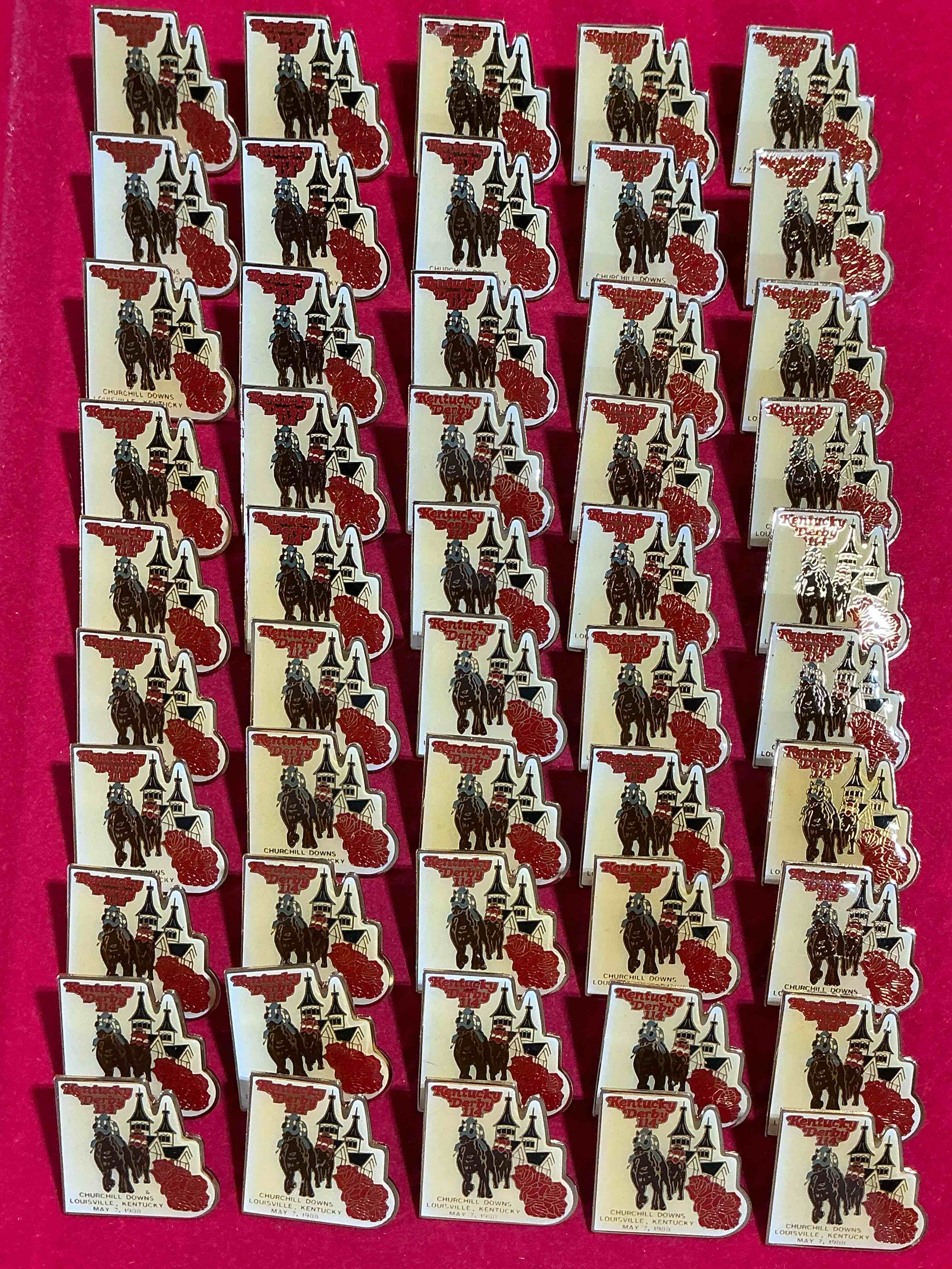 KY Derby Fans WOW!  Beautiful KY Derby Pins From The 114th Running!  All Have Back Pins & Are In Like New Condition!  Nearly Impossible To Collect!  