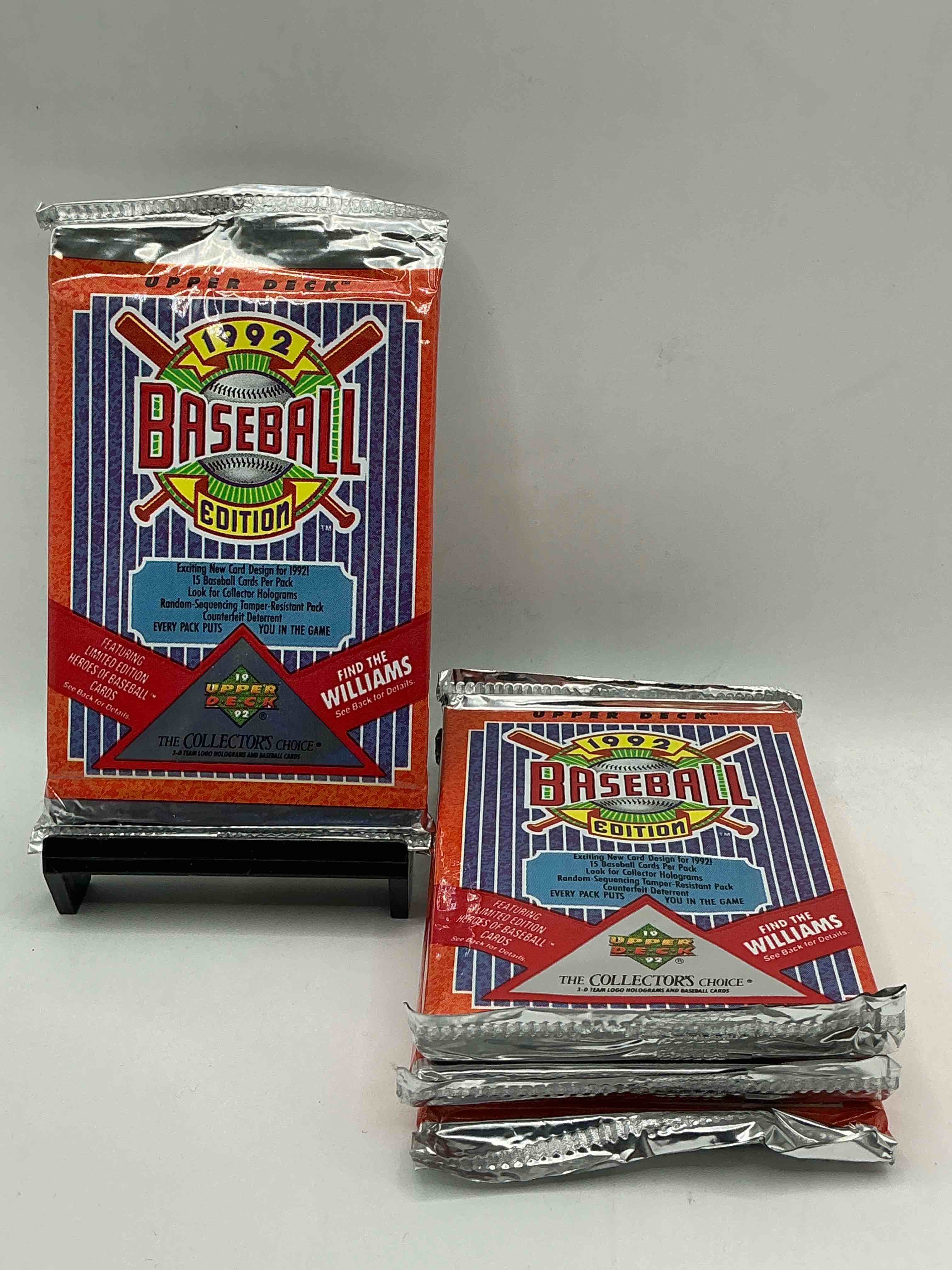 1992 Upper Deck Baseball Sealed Sports & Collectible Card Pack, Direct From Original Sealed Retail Case! Search For Ultra Rare & Valuable Ted Williams & Johnny Bench Signed Insert Cards As Well As Deion Sanders, Ken Griffey Jr., Nolan Ryan & So Much More!
