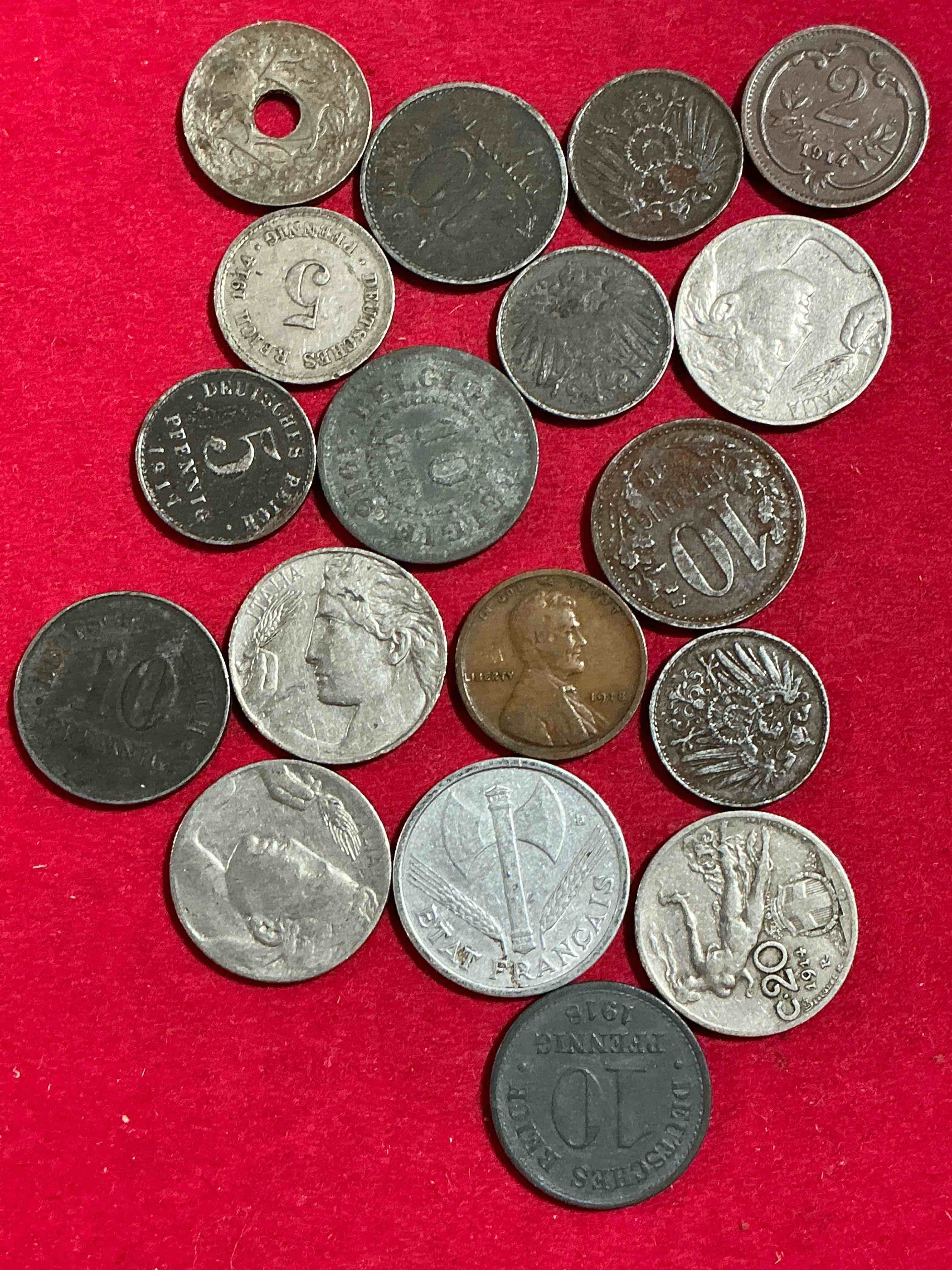 World War One Era Buffs Rejoice! Check Out This Collection Of WW1 Era (1913-1919) Coins! Super Hard To Collect & Find In One Place! Great Conversation Pieces & Incredible Pieces Of History!