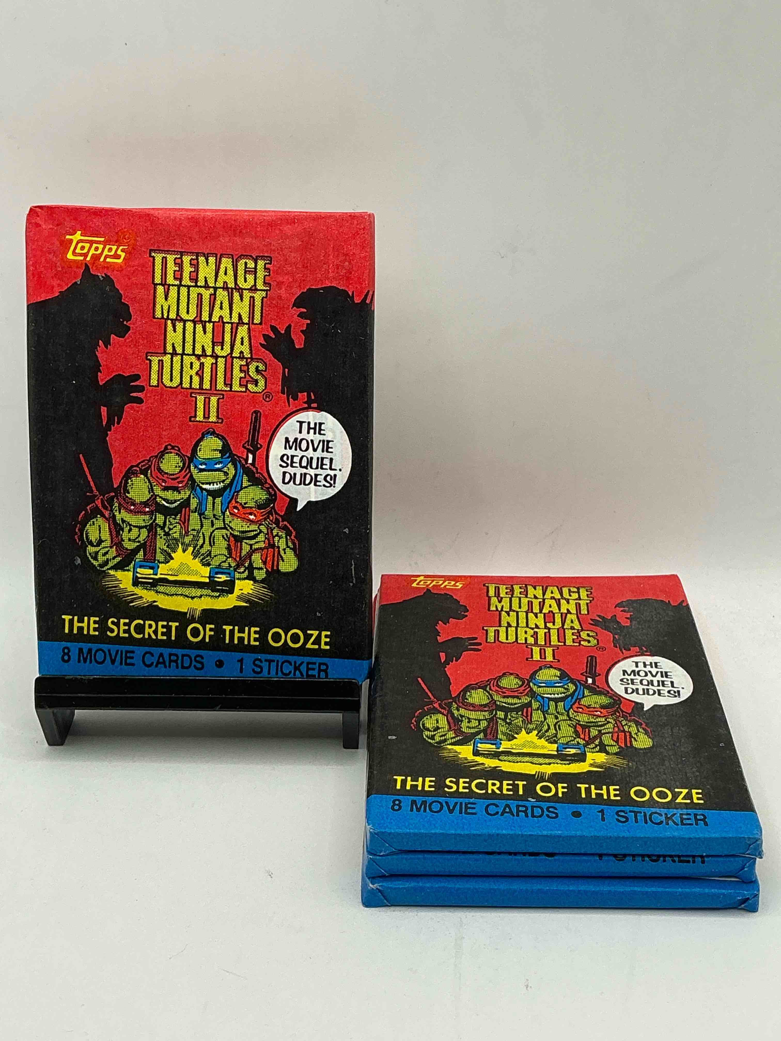 1991 Rare Turtle WOW! Teenage Mutant Ninja Turtles Movie Cards, Unopened Wax Pack Direct From Original Retail Case! Own Some Rare TMNT Movie Memorabilia From 1991, Almost Impossible To Find! 
