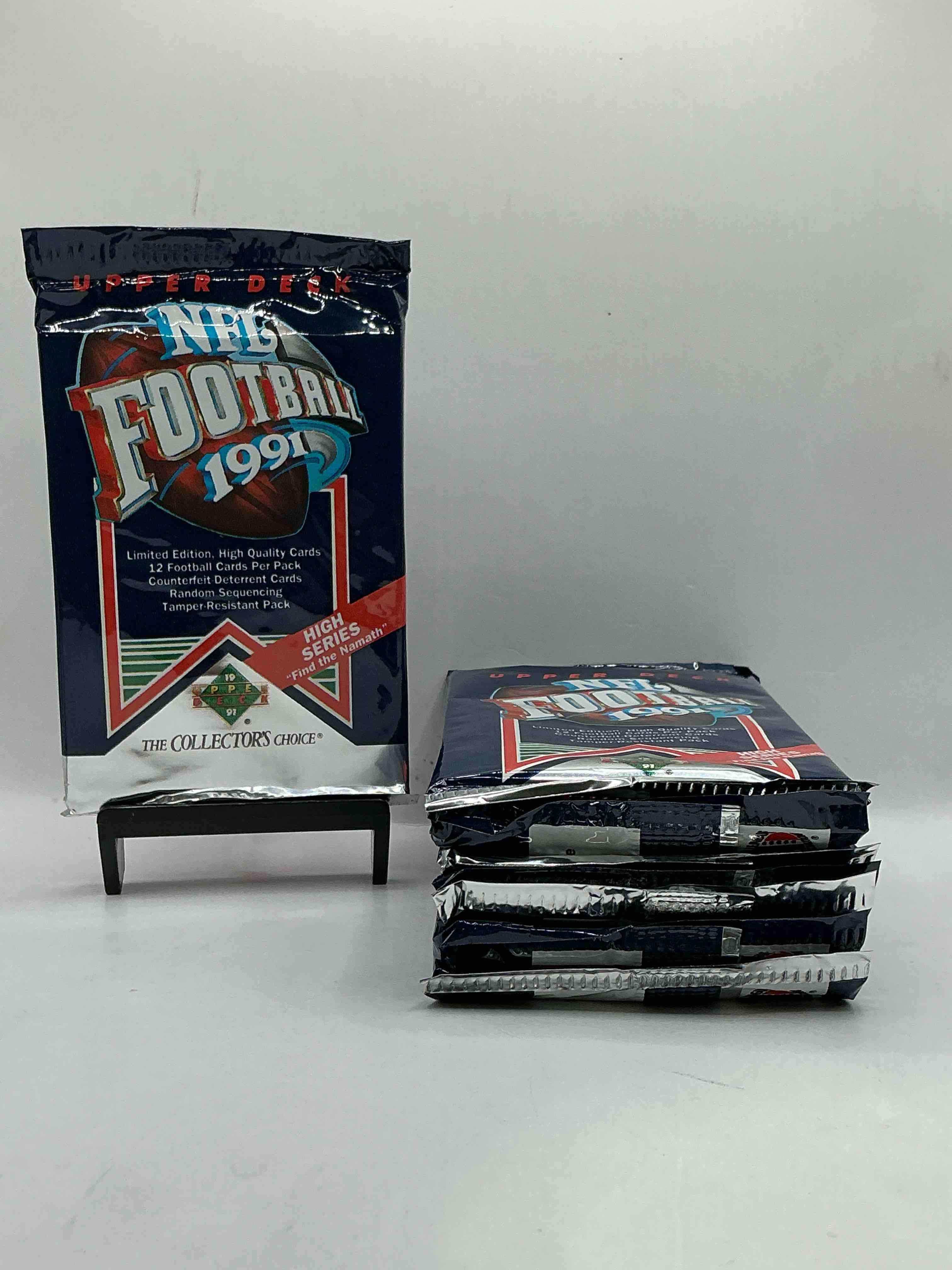 rare & vintage! 1991 upper deck premier edition unopened nfl football packs! direct from original box! brett favre rookie year! search for brett favre rookie & other 80s stars!