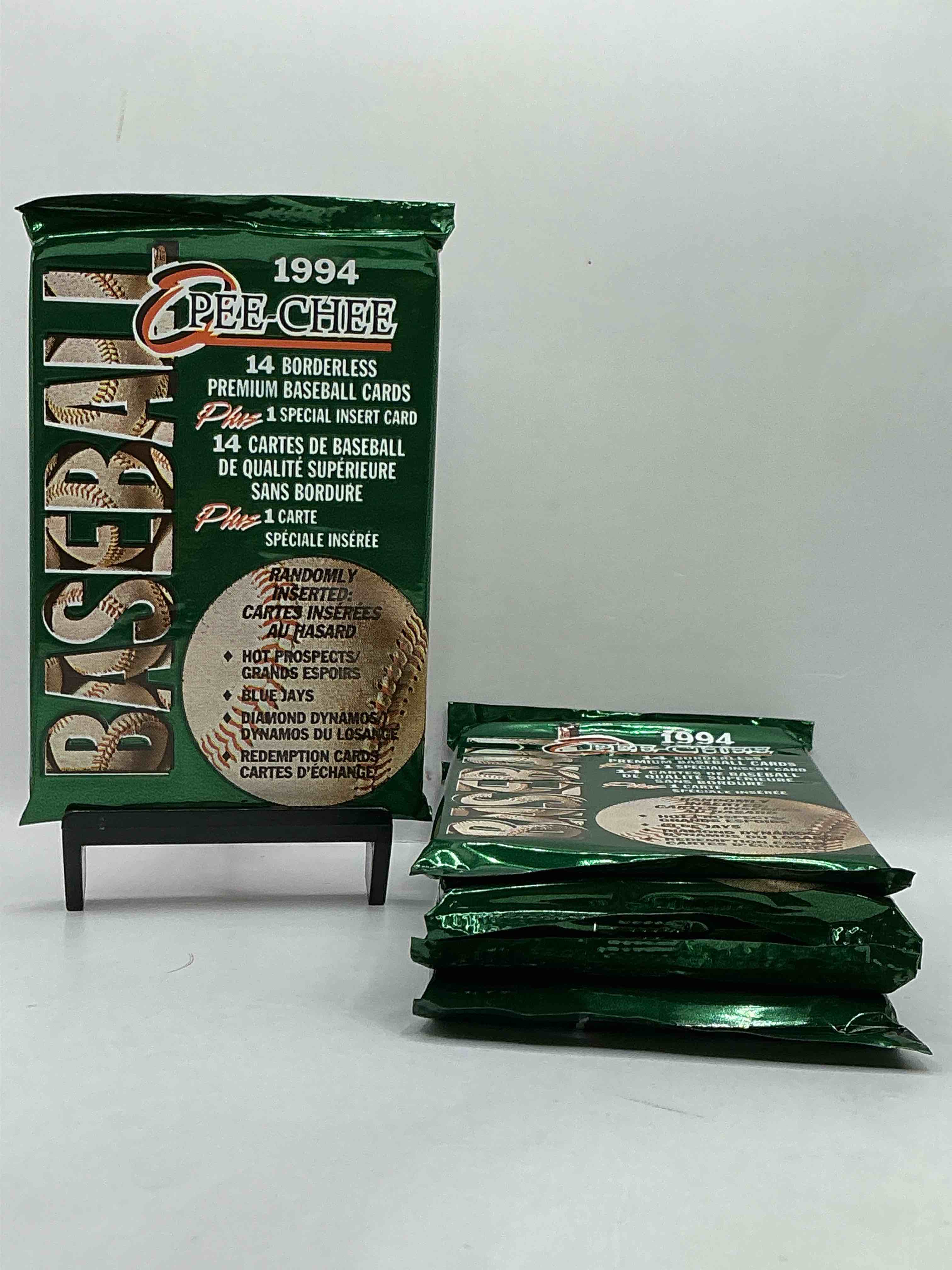 o-pee-chee 1994 baseball packs! ultra rare canadian edition baseball card packs! premium baseball cards, look for inserts, rookies & more! ken griffey jr, randy johnson, jose canseco & more possible cards you could pull!