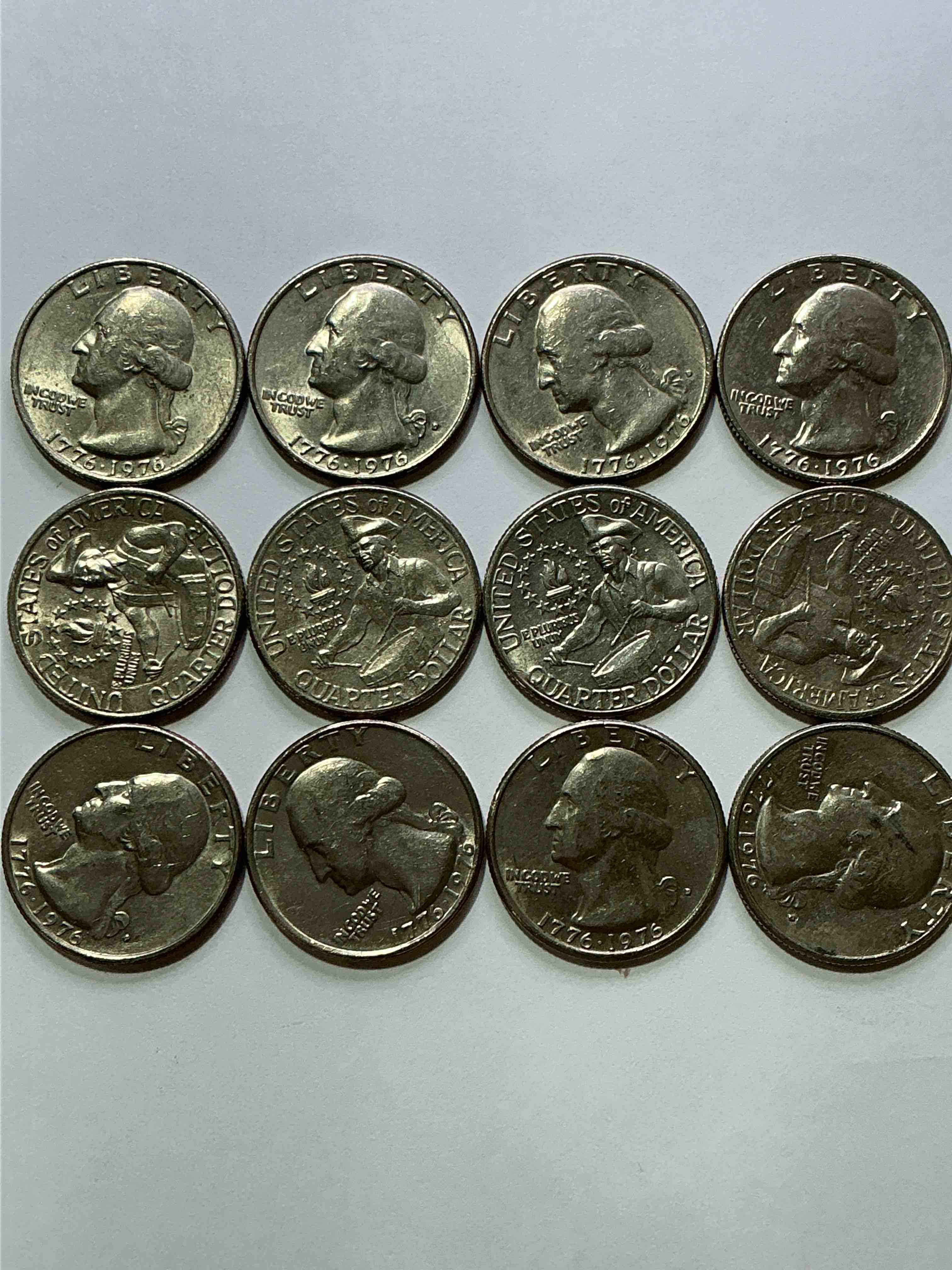 1976 bicentennial bliss! in 1976 the u.s. mint produced coins celebrating the 200 year anniversary of america. up for auction are awesome examples of quarters produced for this... the infamous 200 year anniversary edition! highly desirable for collectors! own pieces of history & get ready for america's 250 year anniversary coming soon!