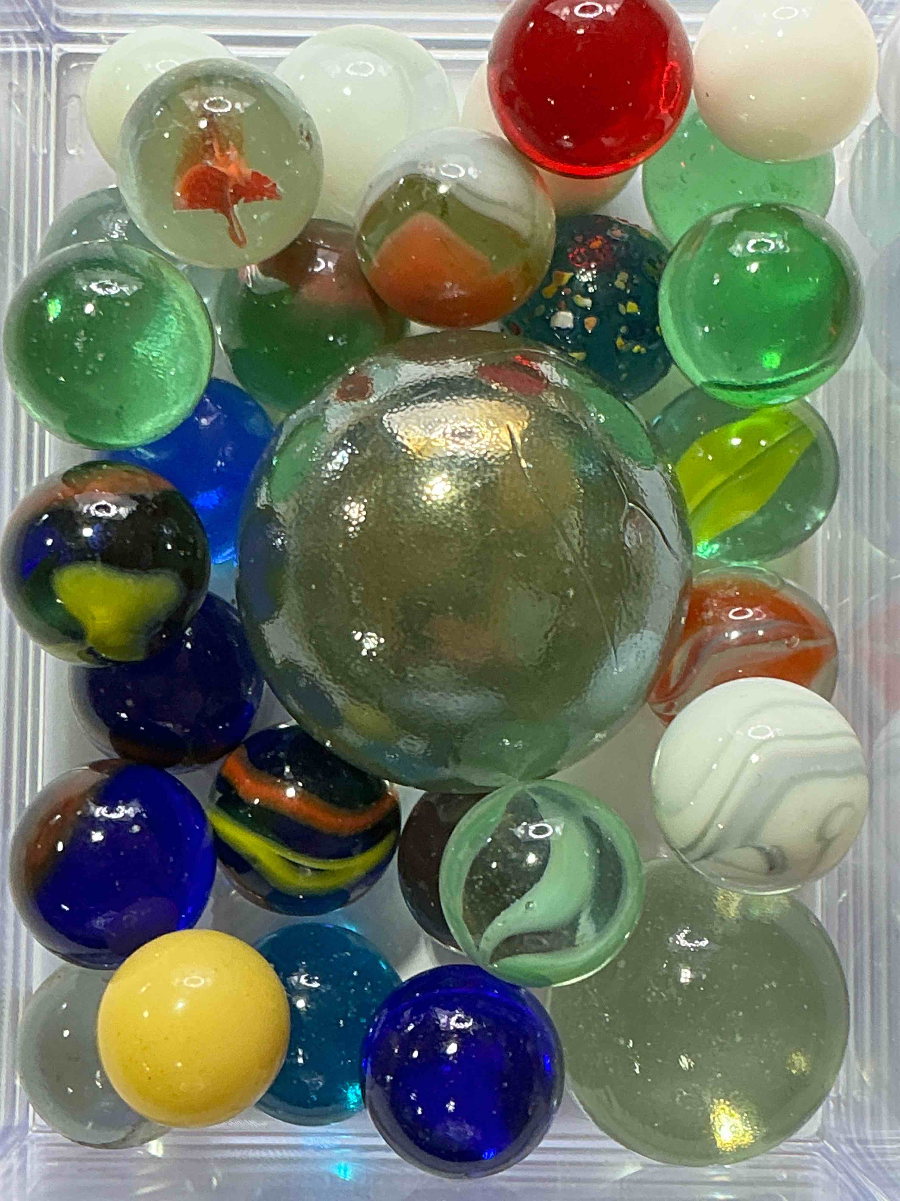 antique glass marbles! genuine stunning marbles lot, all marbles made between the years 1925-1965 & made with uranium! many are great depression era & even earlier! gorgeous, authentic pieces of history!  