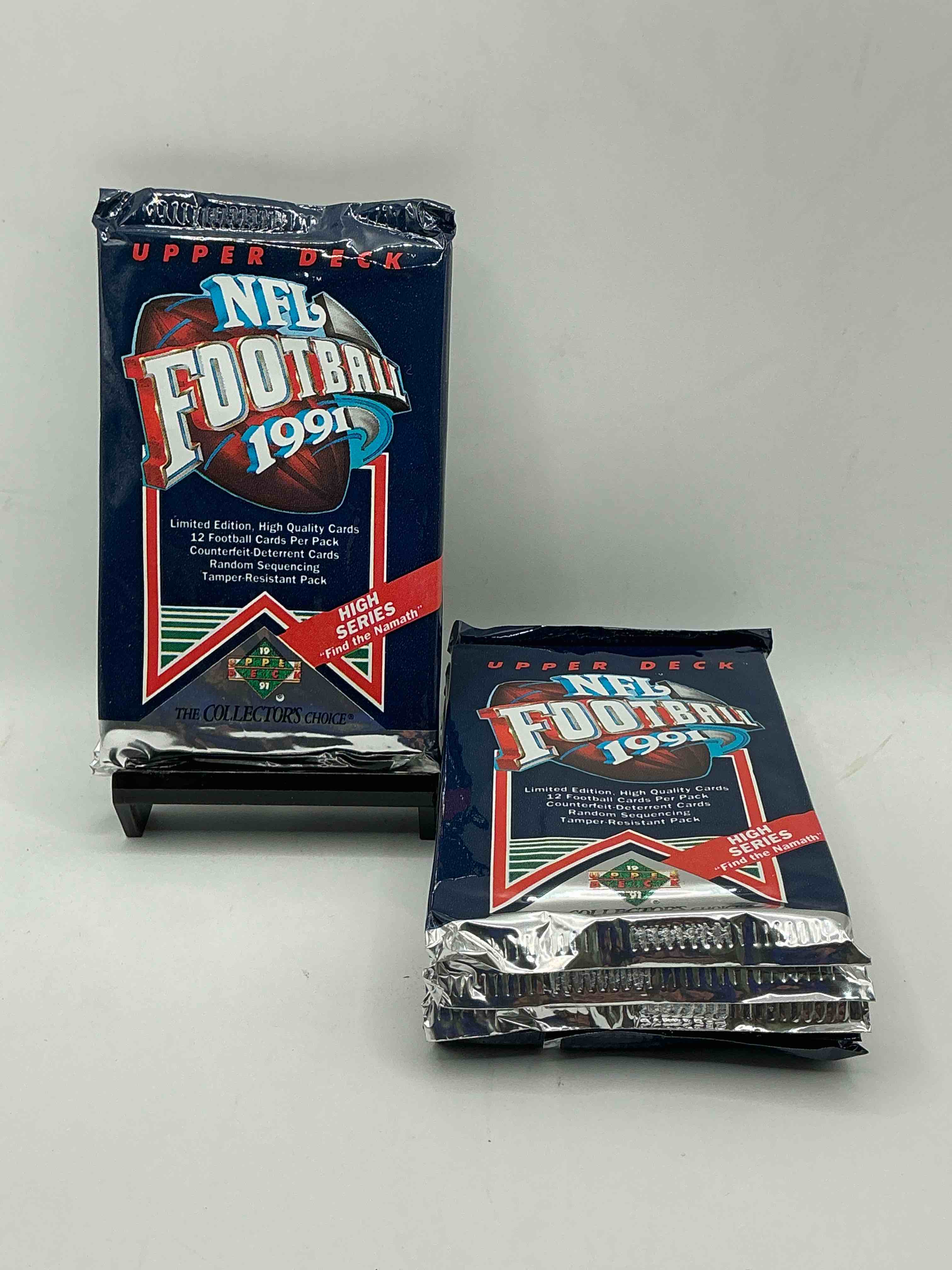 rare & vintage! 1991 upper deck premier edition unopened nfl football packs! direct from original box! brett favre rookie year! search for brett favre rookie & other 80s stars!