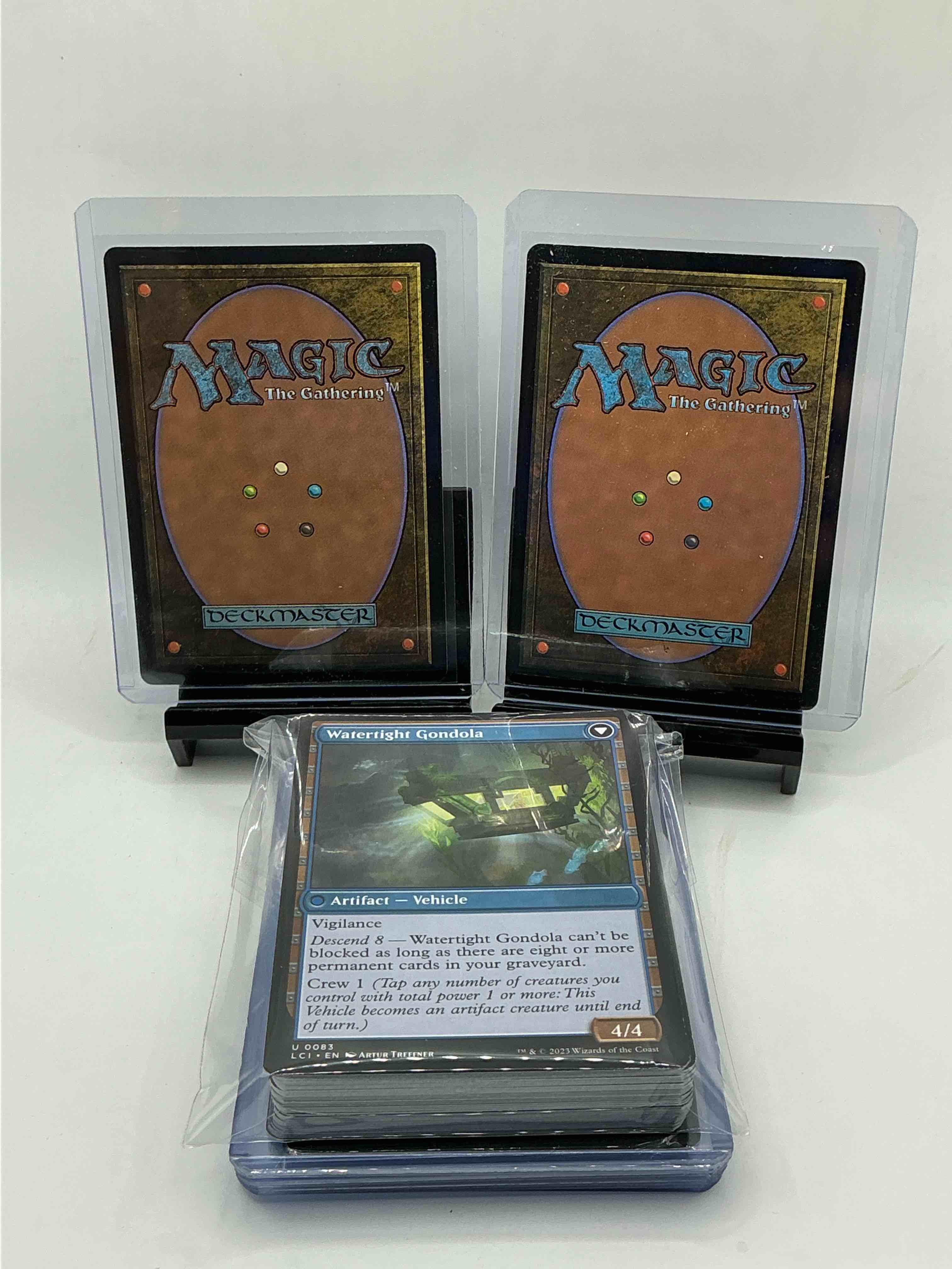 Condition photo showing New/Like New for magic the gathering 50 card lot! lot includes 10 rare or holo foil cards! all cards in excellent shape condition! a great way to join the mtg craze!
