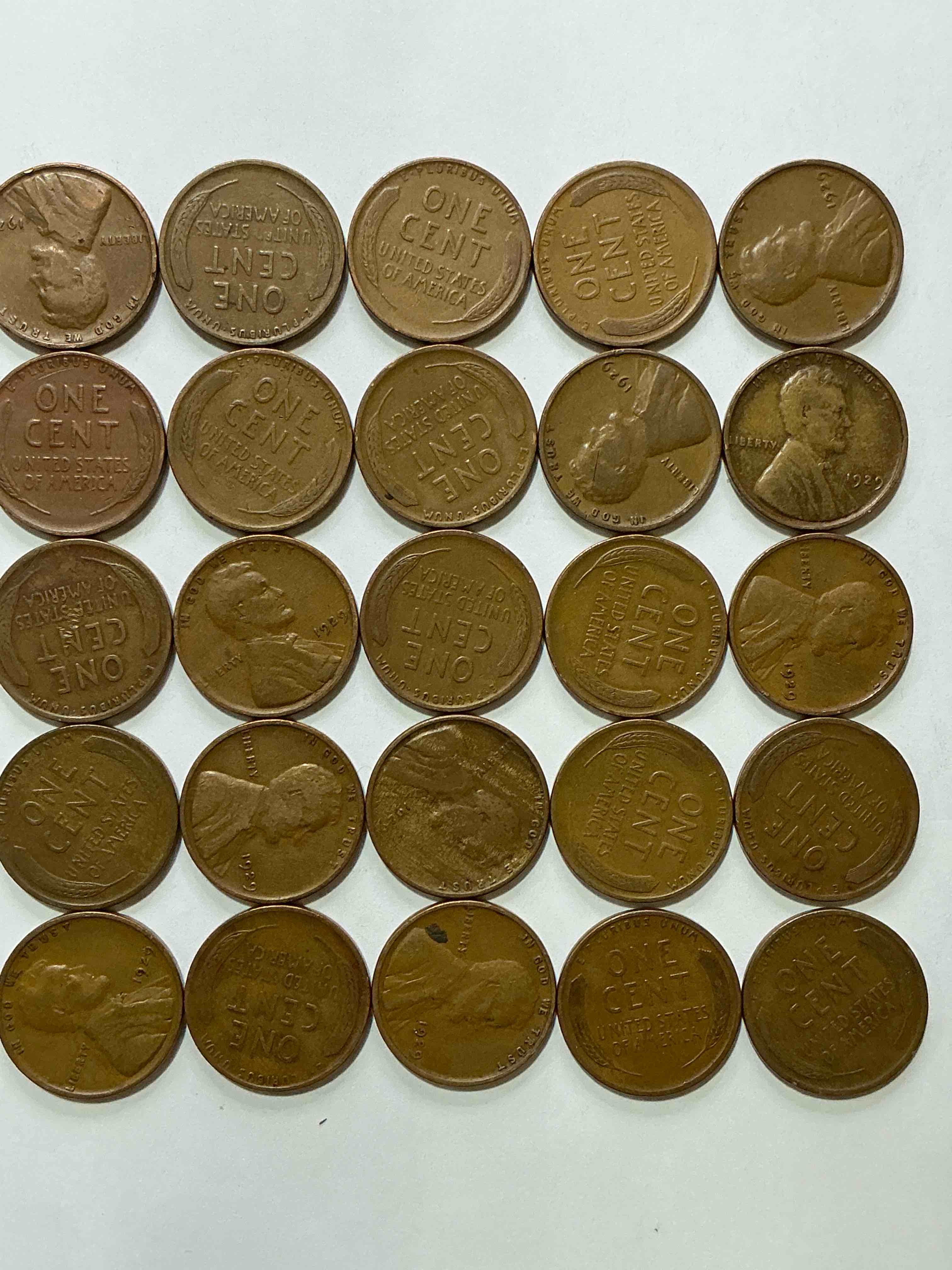 Condition photo showing Good Condition for 1929, a year of infamy! 1929 is the year the roaring 1920’s came to an end with the devastating stock market crash of october 1929 that led to the great depression. own pieces of this era with these genuine 1929 wheat pennies in nice condition!
