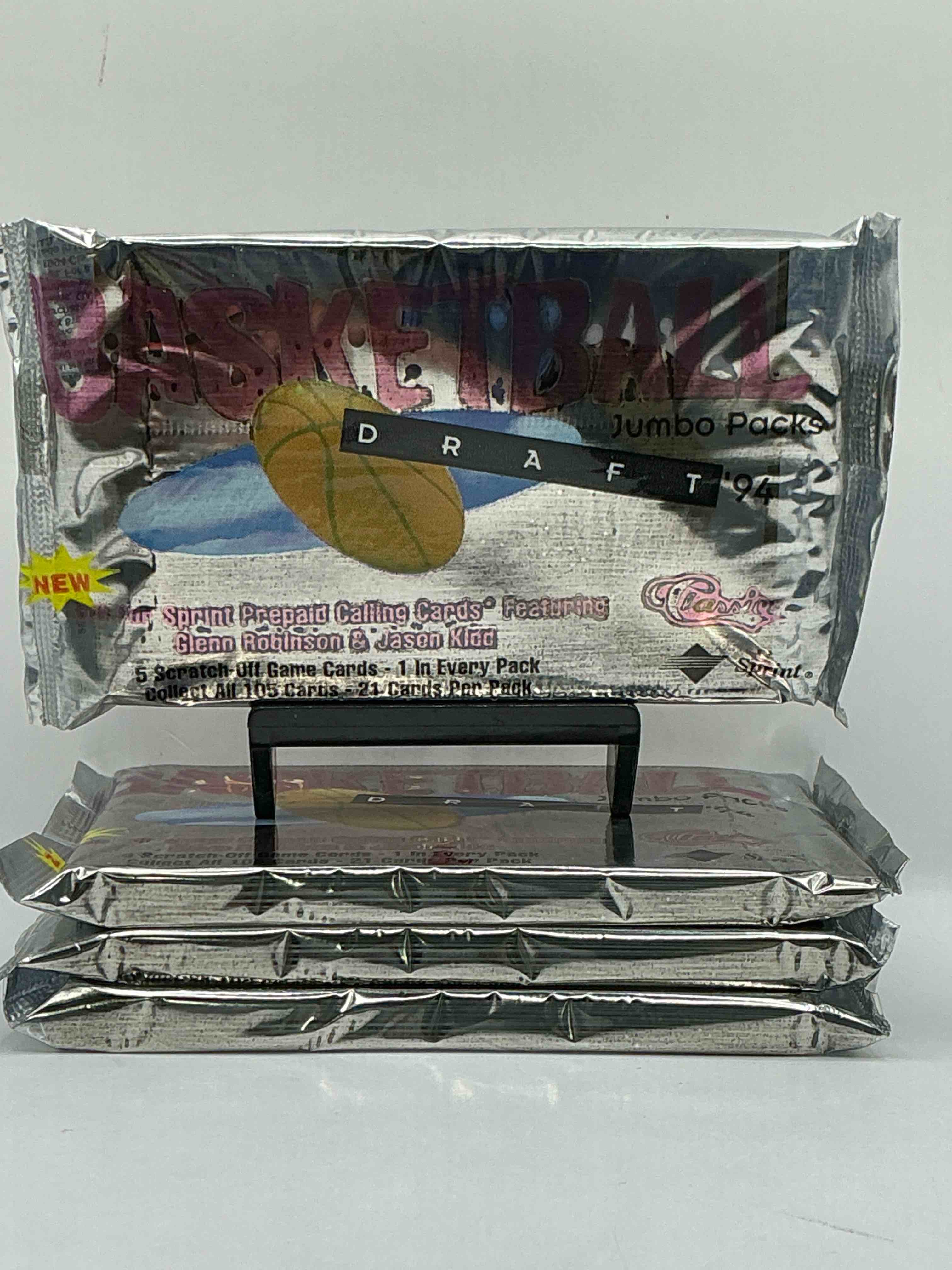 1994 classic draft picks unopened basketball packs! search for jason kidd & grant hill rookies, along with other big names from the year! look for exclusive illustrated cards & numbered cards too!