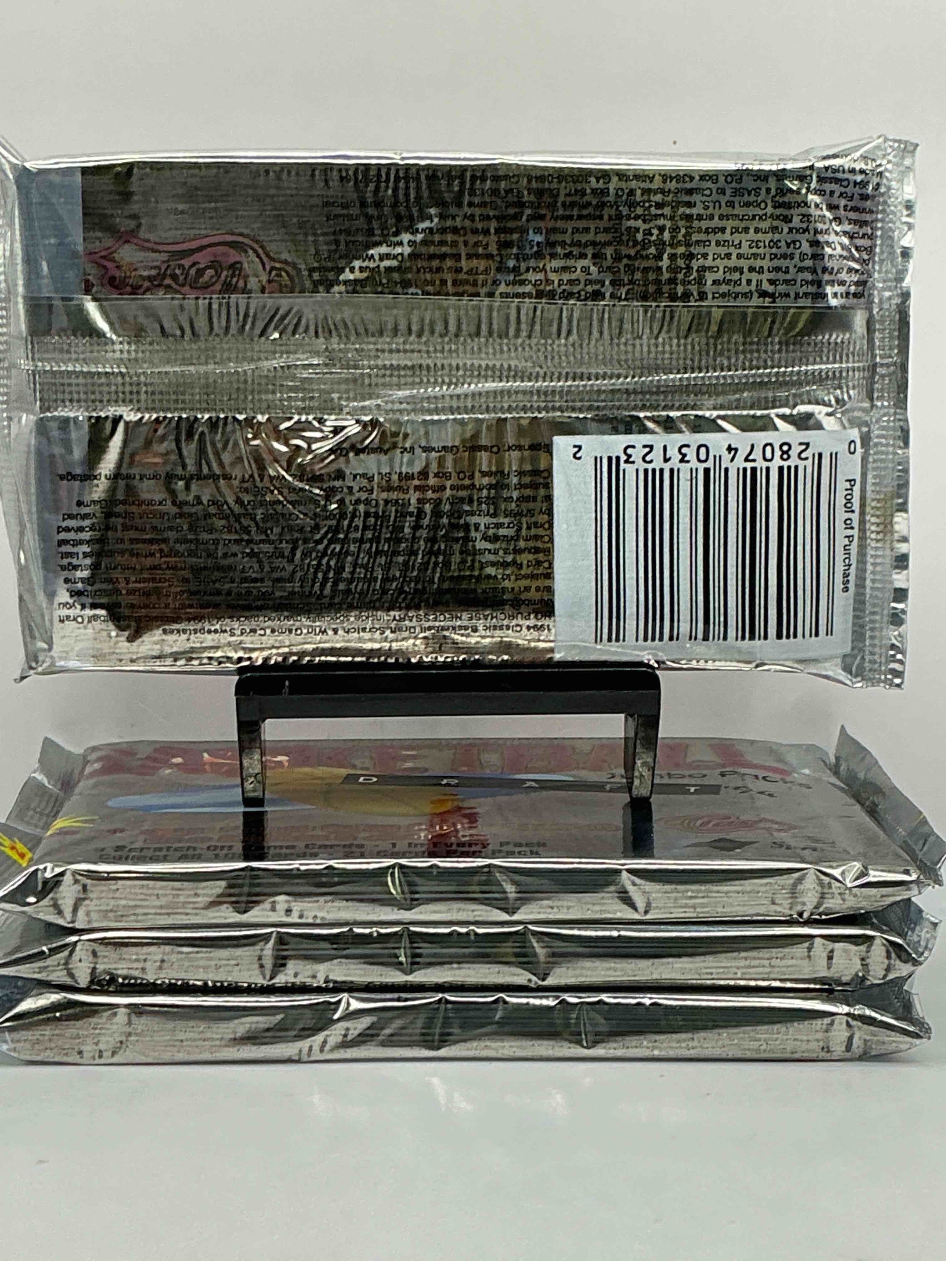 Condition photo showing New/Like New for 1994 classic draft picks unopened basketball packs! search for jason kidd & grant hill rookies, along with other big names from the year! look for exclusive illustrated cards & numbered cards too!