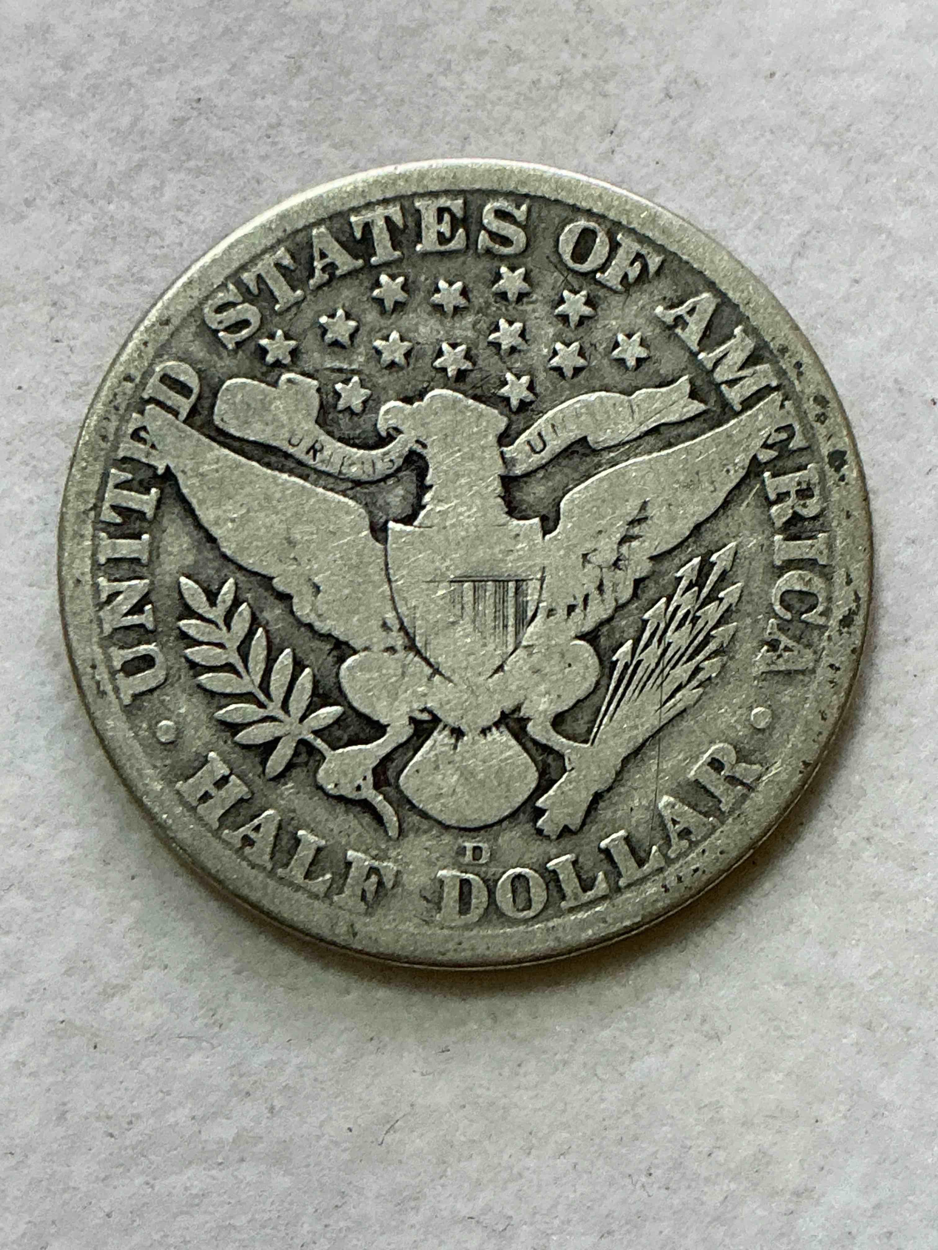 Condition photo showing Good Condition for rare wwi fine silver! barber half dollar, 90% silver! 1915! nearly impossible to collect! own a piece of history great for coin collectors, think of the history these coins have seen! rare 90% silver barber half dollar!