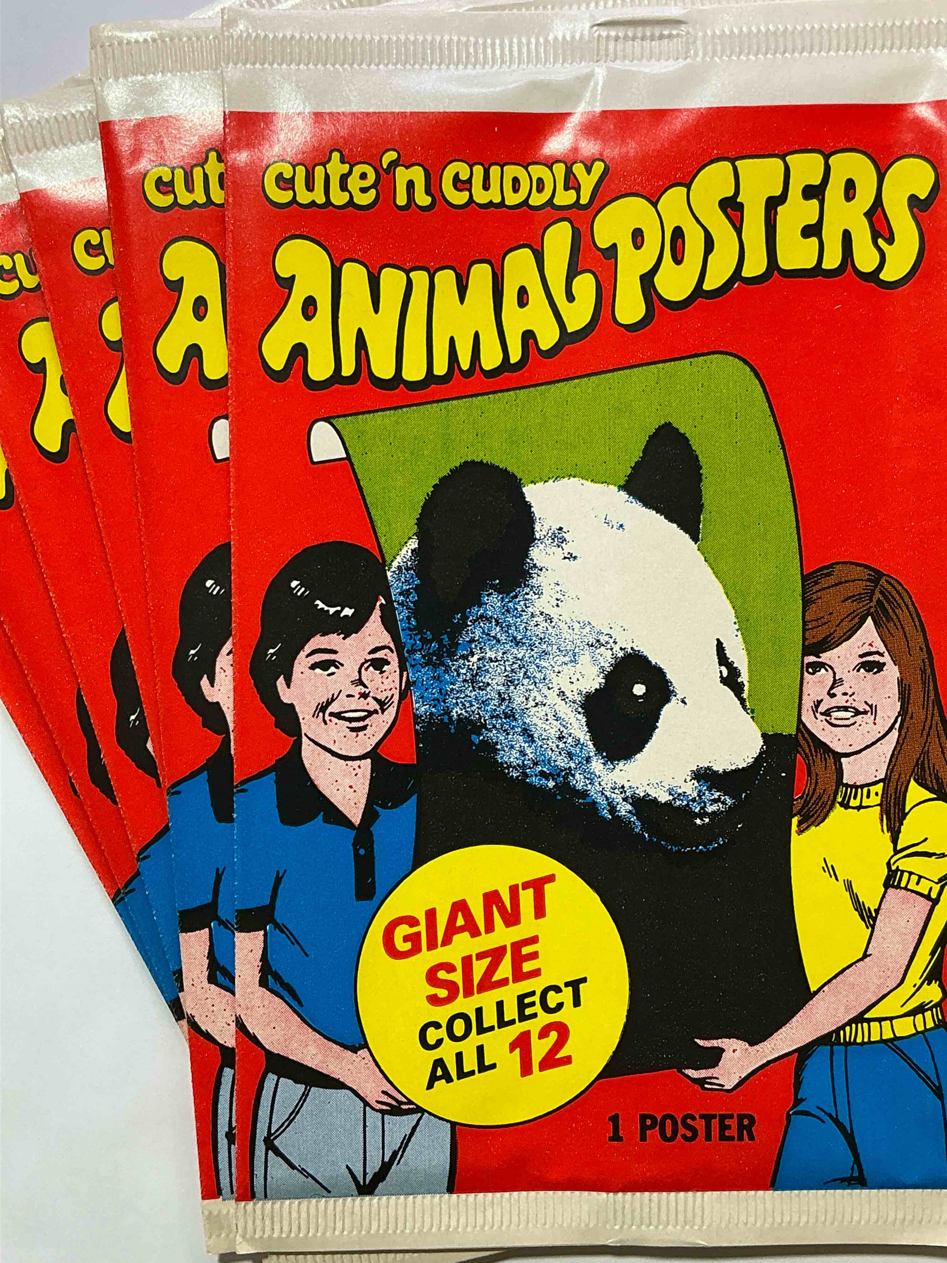 1981 Retro Bliss!  Super Rare!  1981 Cute N Cuddly Animal Poster Sealed Packs, Direct From Original Retail Display Box!  Which Posters Will You Get?  Excellent Condition!  A Genuine Retro Collectible Almost Impossible To Find!  