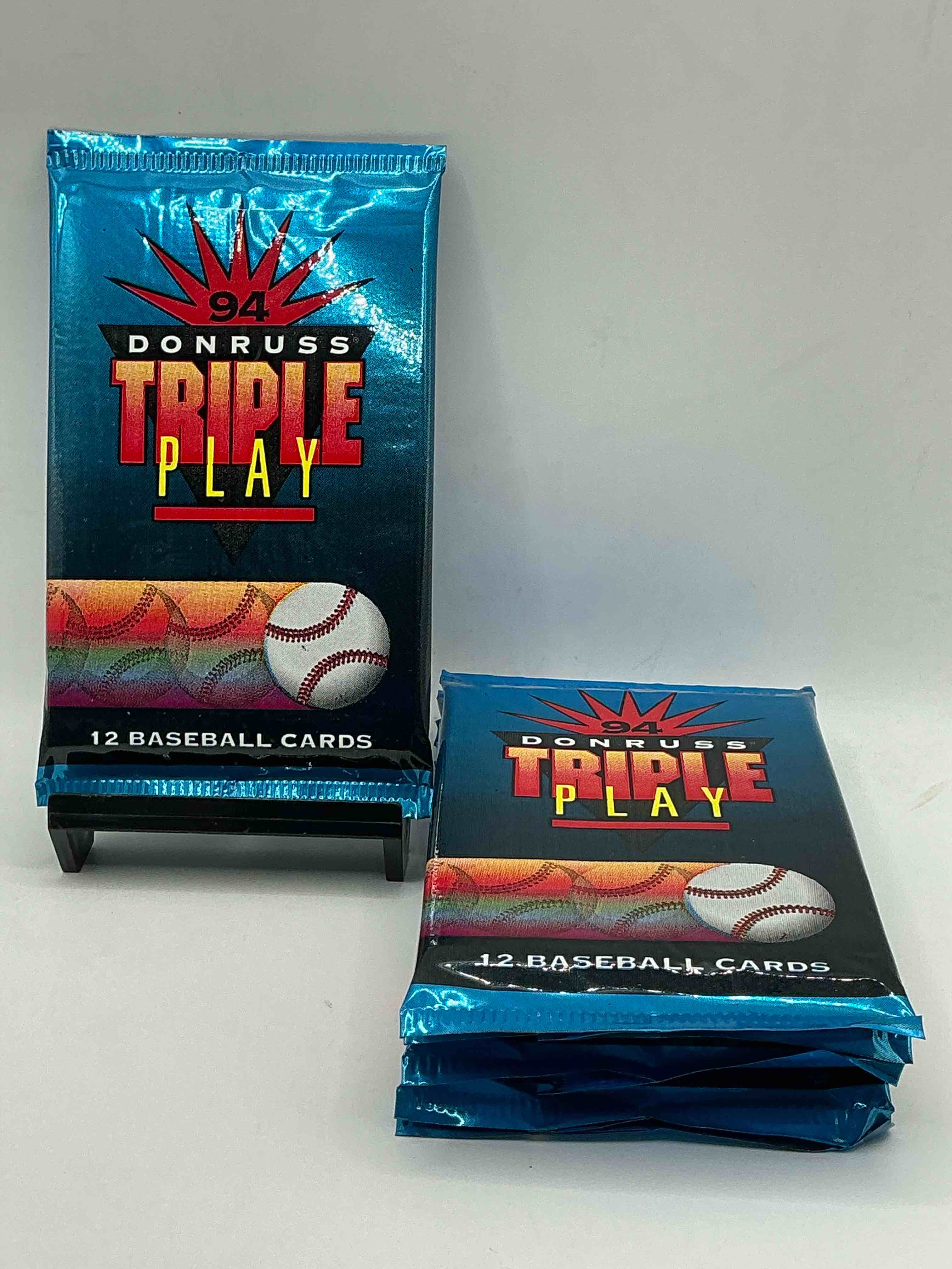 1994 Donruss Triple Play MLB Baseball 12 Card Packs! Look For Griffey Jr, McGwire, Ryan & More! Rare Packs!