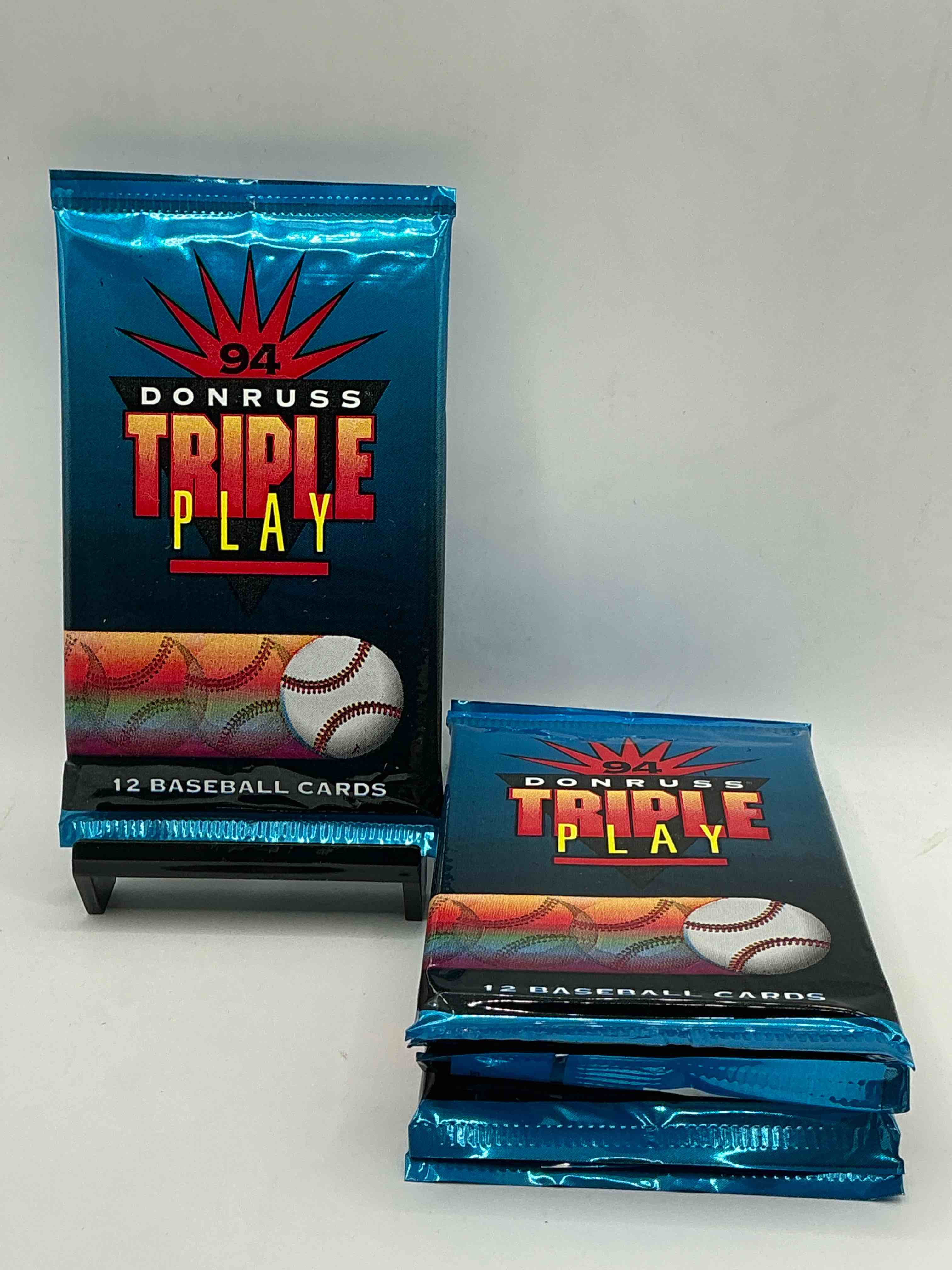 1994 Donruss Triple Play MLB Baseball 12 Card Packs! Look For Griffey Jr, McGwire, Ryan & More! Rare Packs!