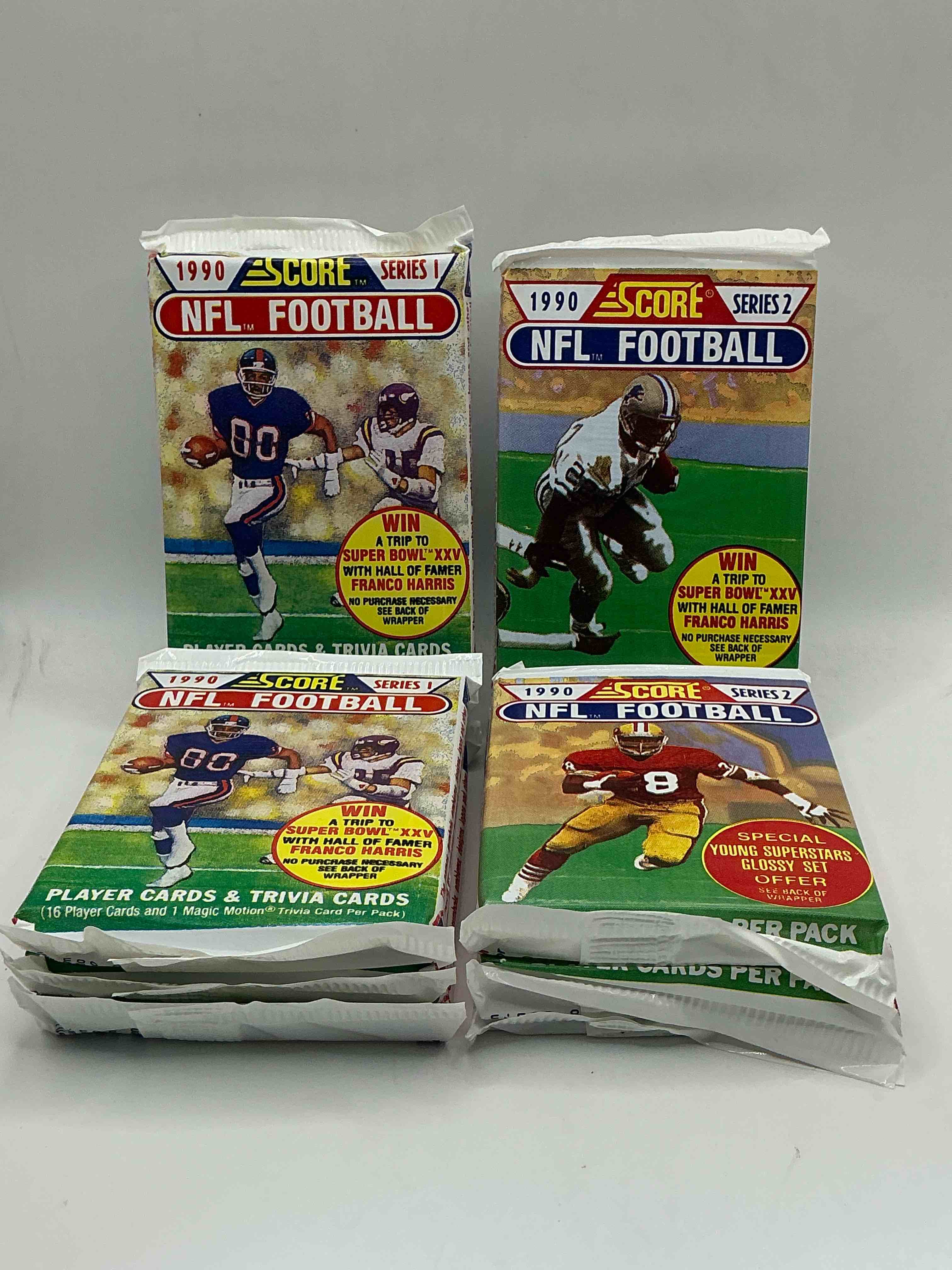 Emmitt Smith Rookie!? In Perfect Condition Worth Hundreds! 1990 Score Football Unopened Collectible Sports Card Packs Series I & II! Direct From Original Box! Look For Valuable Emmitt Smith Rookie Cards! Let The Search Begin!
