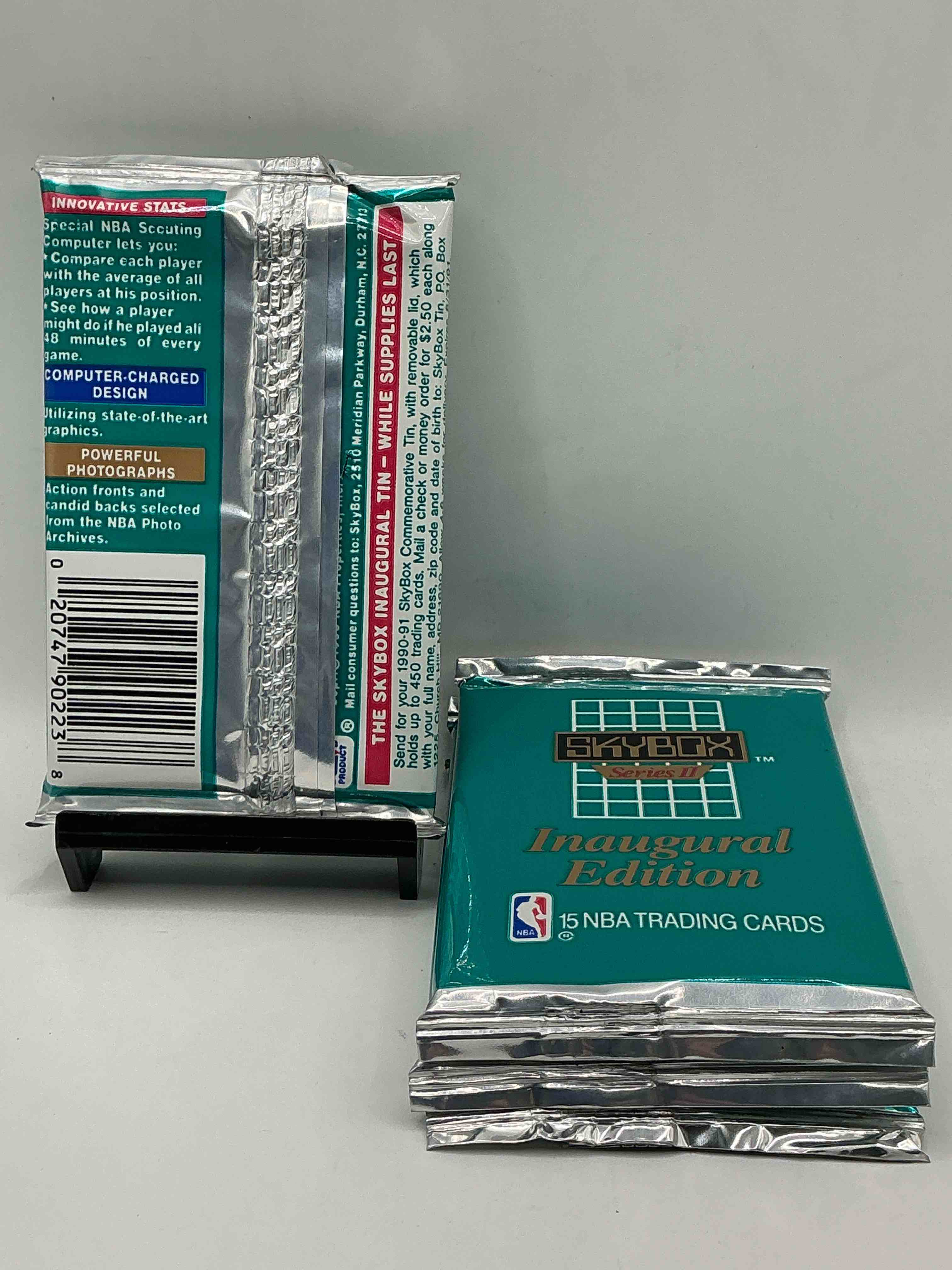 Condition photo showing New/Like New for let the search begin! mj, magic, bird & more! basketball bonanza! 1990-91 nba skybox series ii unopened sports card & collectible packs! direct from original box!search for valuable michael jordan, larry bird & magic johnson cards!