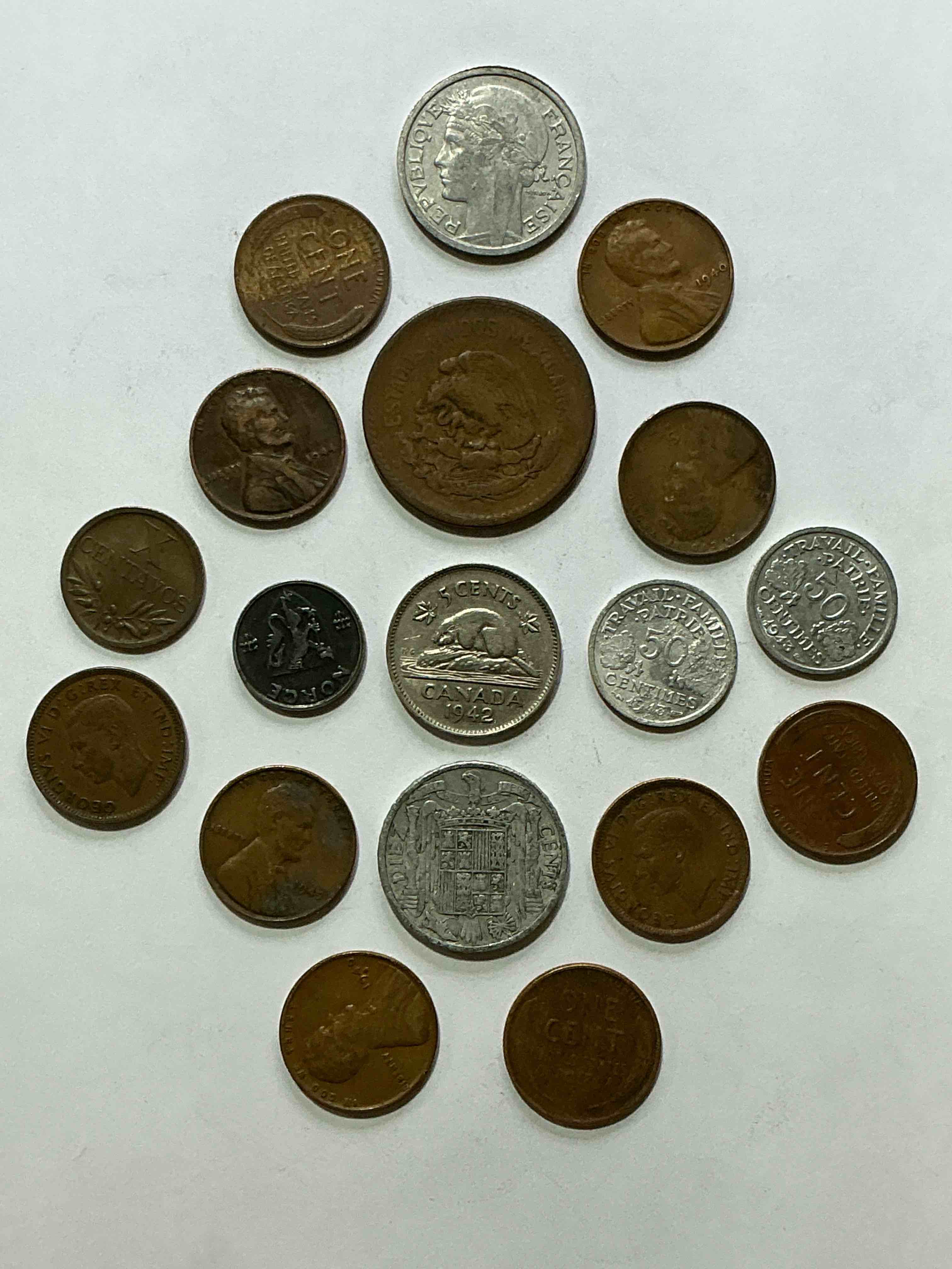 world war two buffs rejoice! up for auction is an awesome collection of world war ii era coins (1939-1945) from around the world! really hard to collect & find in one place! really cool pieces of history!