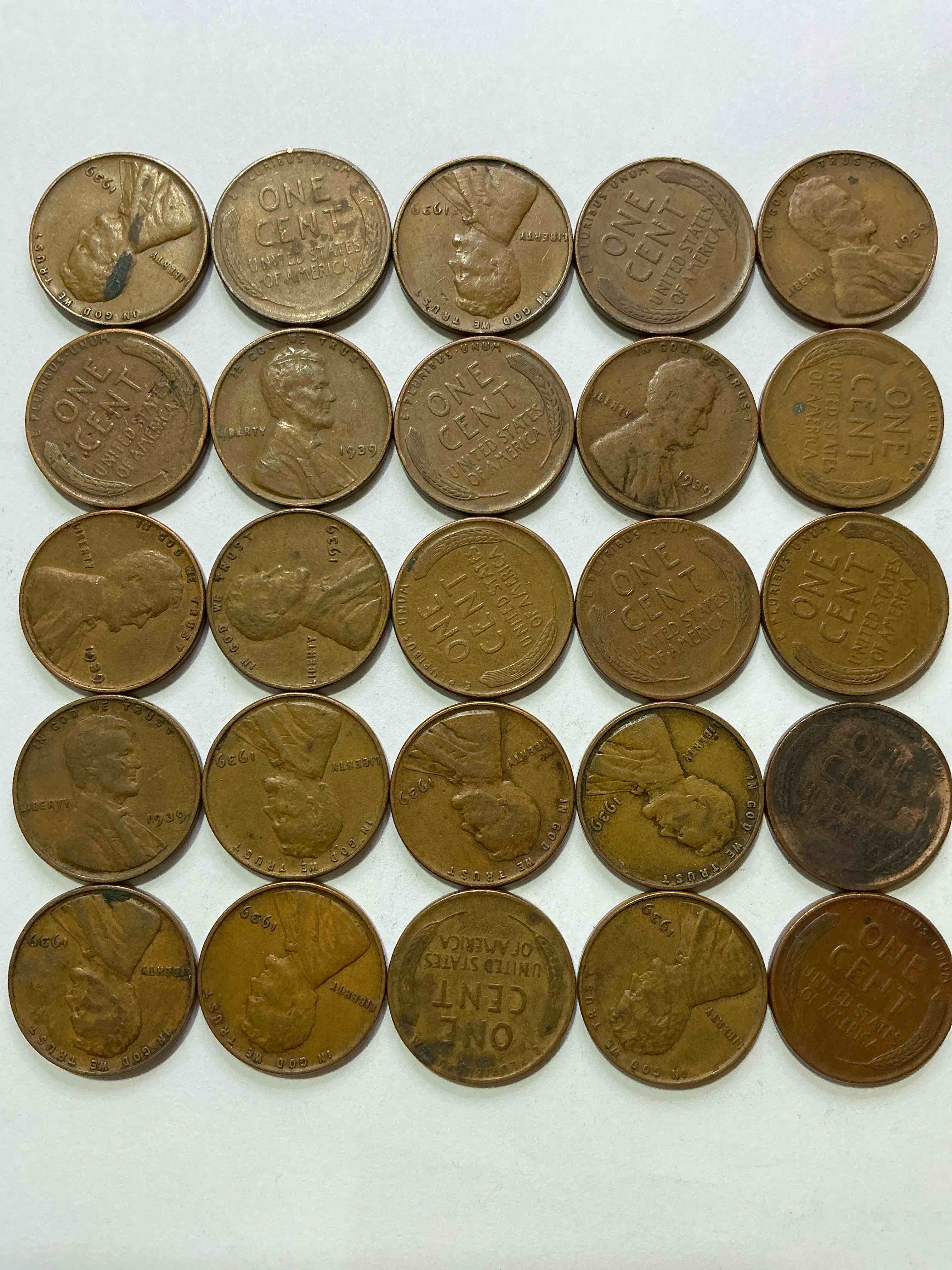 rare 1939 mint pennies! world war 2 buffs take notice! wwii started in 1939 when hitler invaded poland. up for auction are rare 1939 san francisco mint pennies, in great condition!