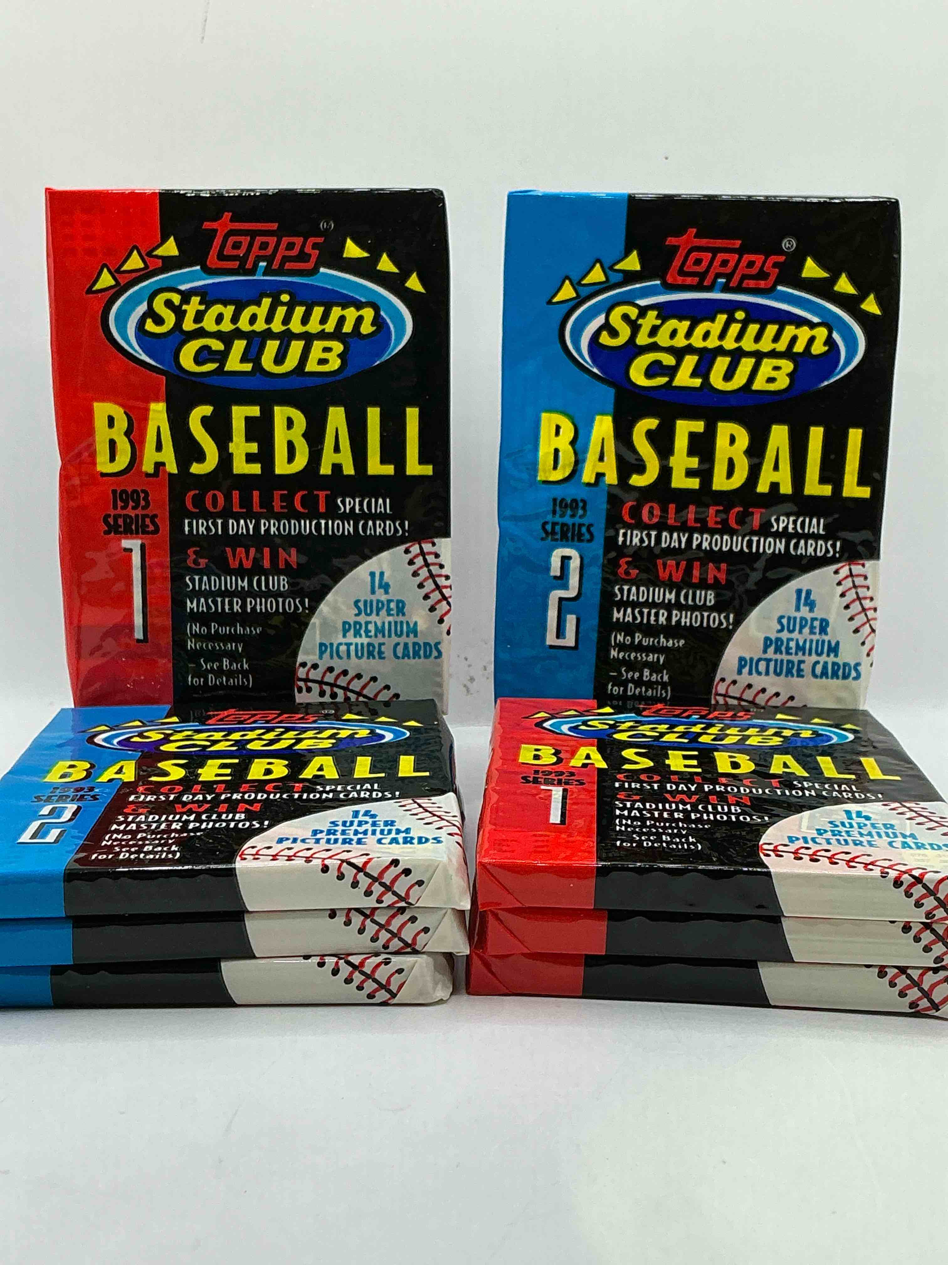 wow! 1993 topps stadium club! nfl football sports card collectible sealed card pack, direct from original retail case! hard to find! search for deion sanders, joe montana, jerry rice & tons of early 90's stars! ‘93 topps football sealed packs come up for sale rarely anywhere... now's the chance!