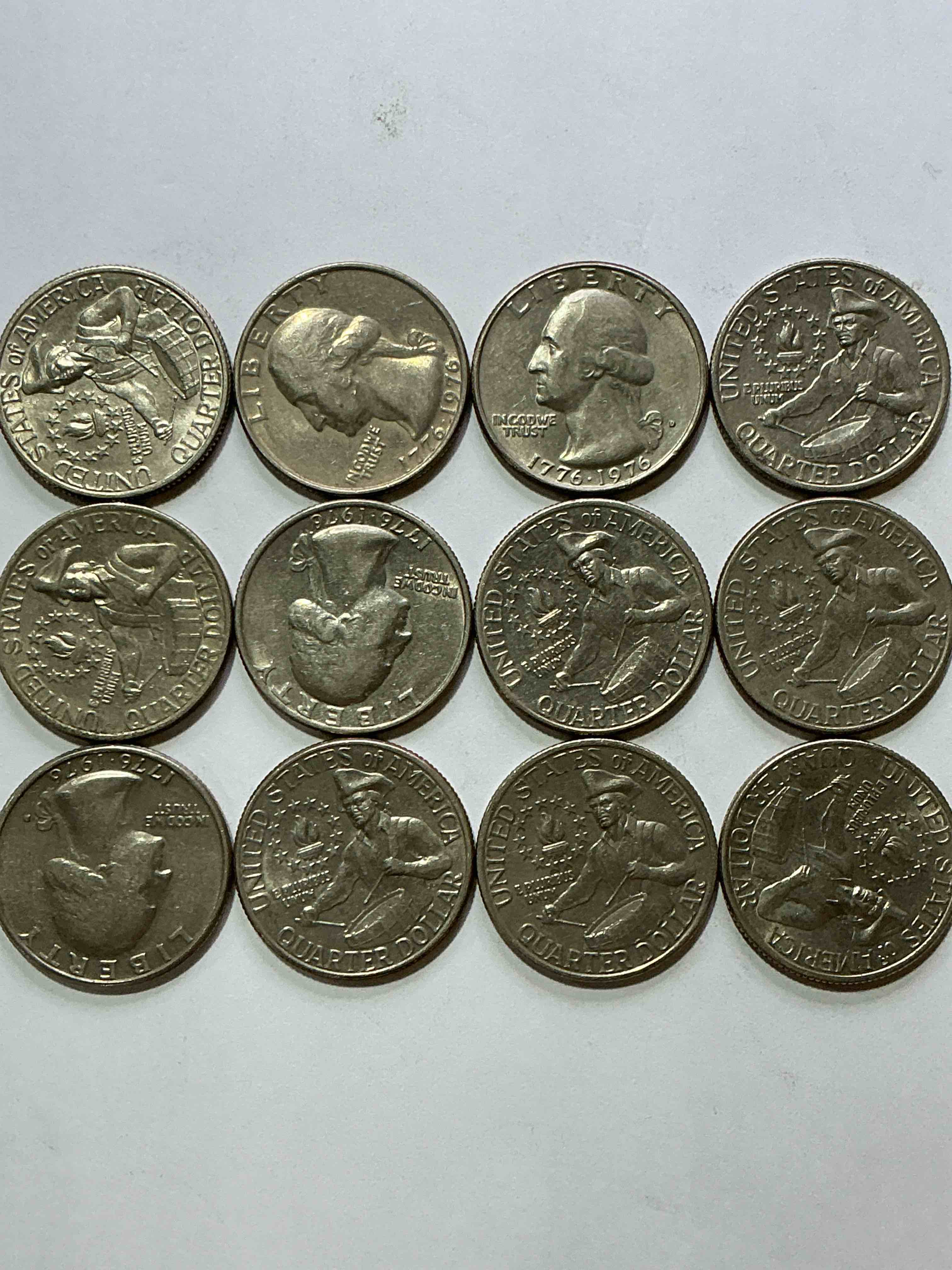 1976 bicentennial bliss! quarters! in 1976 the u.s. mint produced coins celebrating the 200 year anniversary of america. up for auction are awesome examples of bicentennial quarters produced for this... the infamous 200 year anniversary edition! highly desirable for collectors! own pieces of history & get ready for america's 250 year anniversary coming soon!