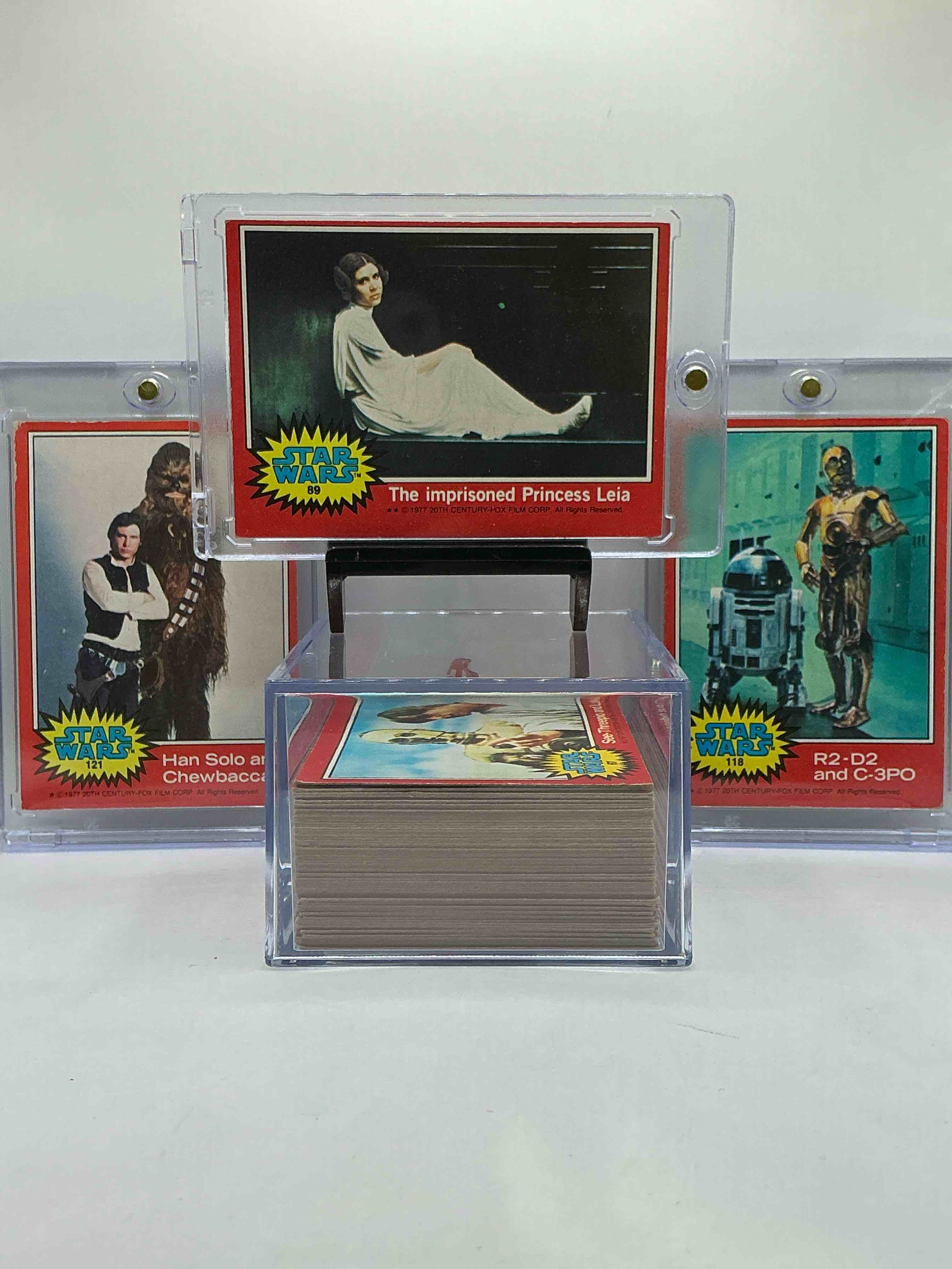 1977 star wars authentic original! complete 1977 star wars movie cards, series two red edition, all 66 cards included. cards in good to fine condition. an amazing way to get a very hard to find, genuine 1977 star wars cards!
