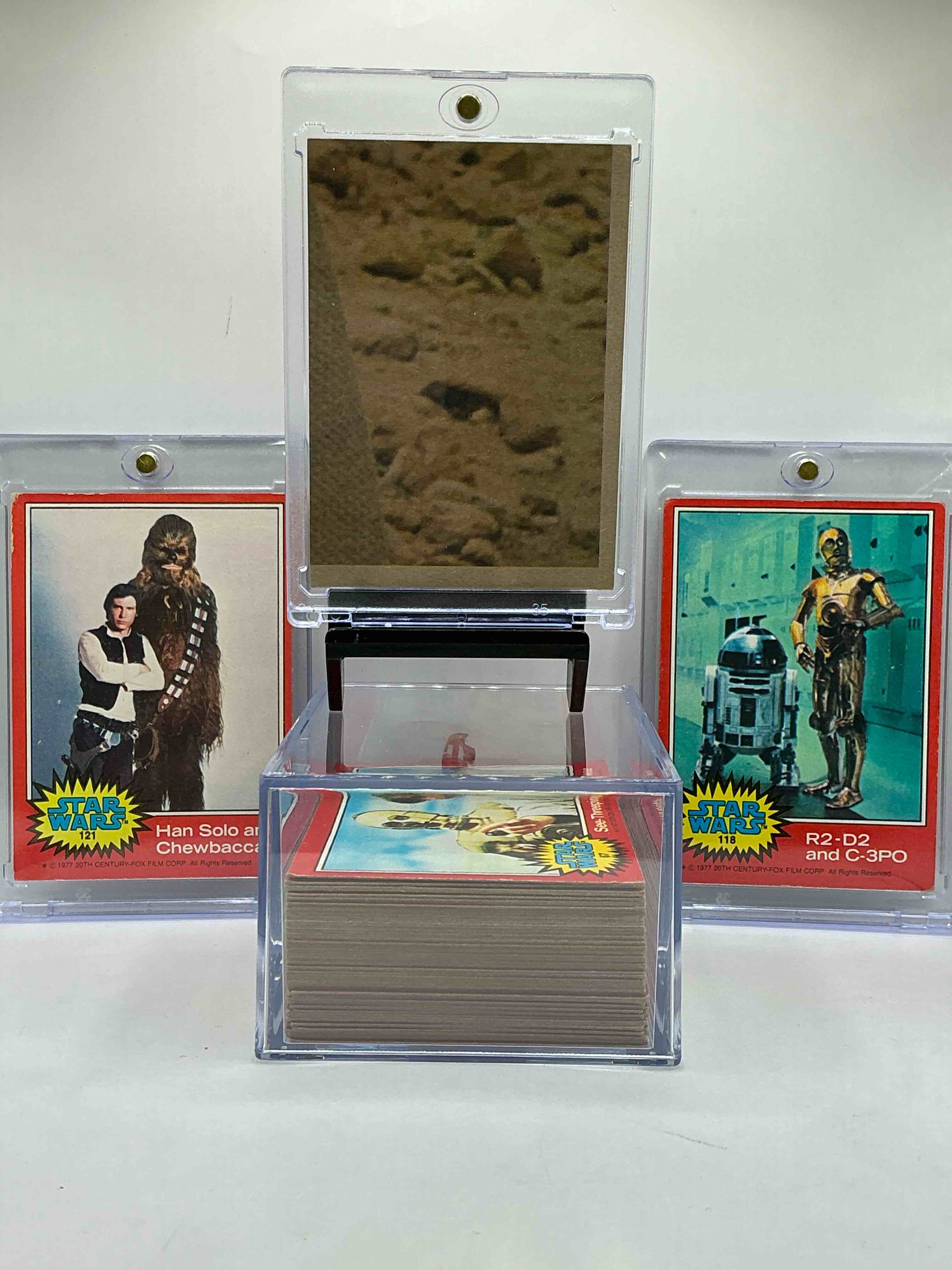 Condition photo showing New/Like New for 1977 star wars authentic original! complete 1977 star wars movie cards, series two red edition, all 66 cards included. cards in good to fine condition. an amazing way to get a very hard to find, genuine 1977 star wars cards!