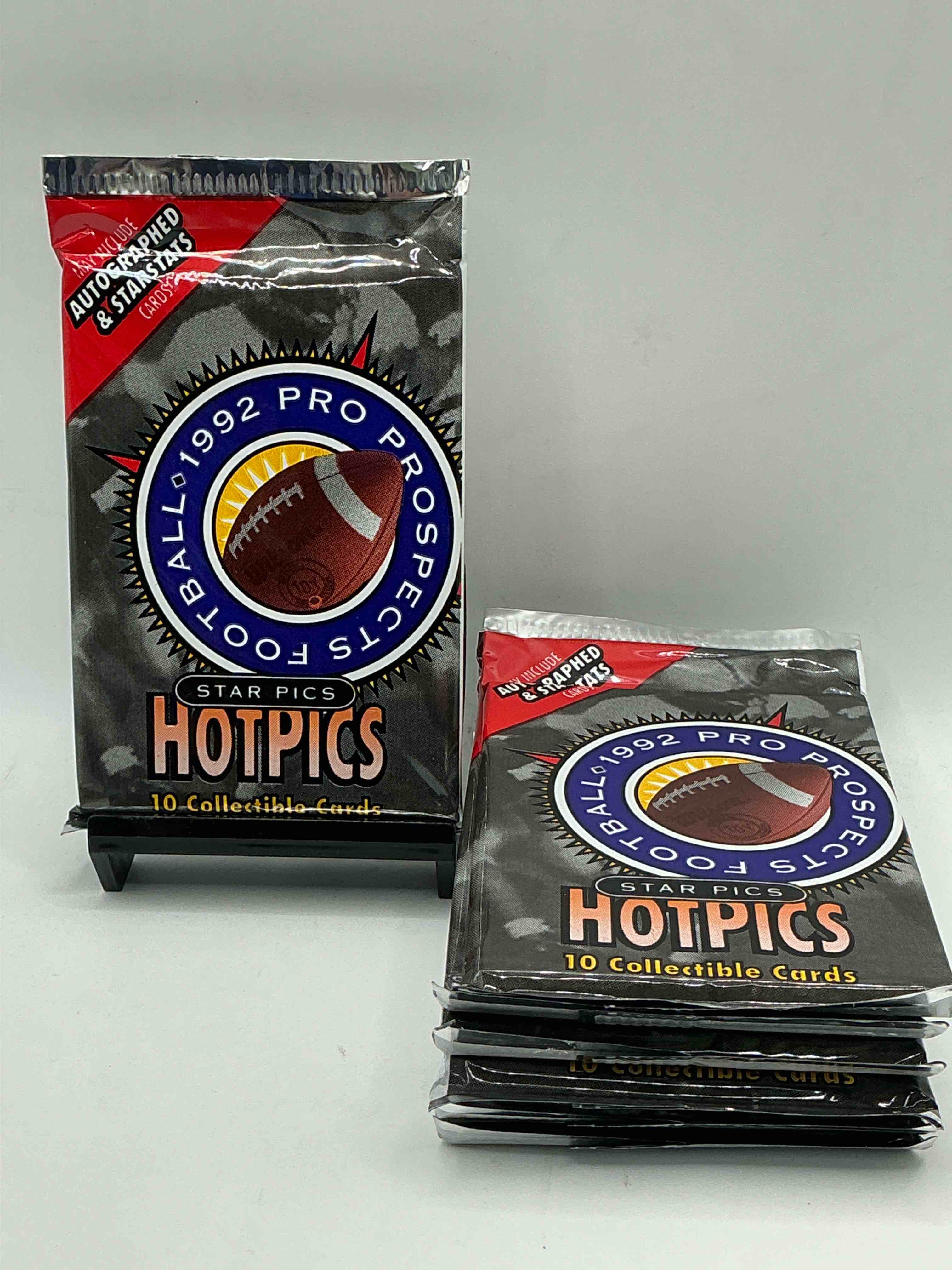 Autographs & Starstats! 1992 Pro Prospects Football Star Pics “Hotpics”! 10 Cards Per Pack WOW! Great For Any Sports Card Collection!