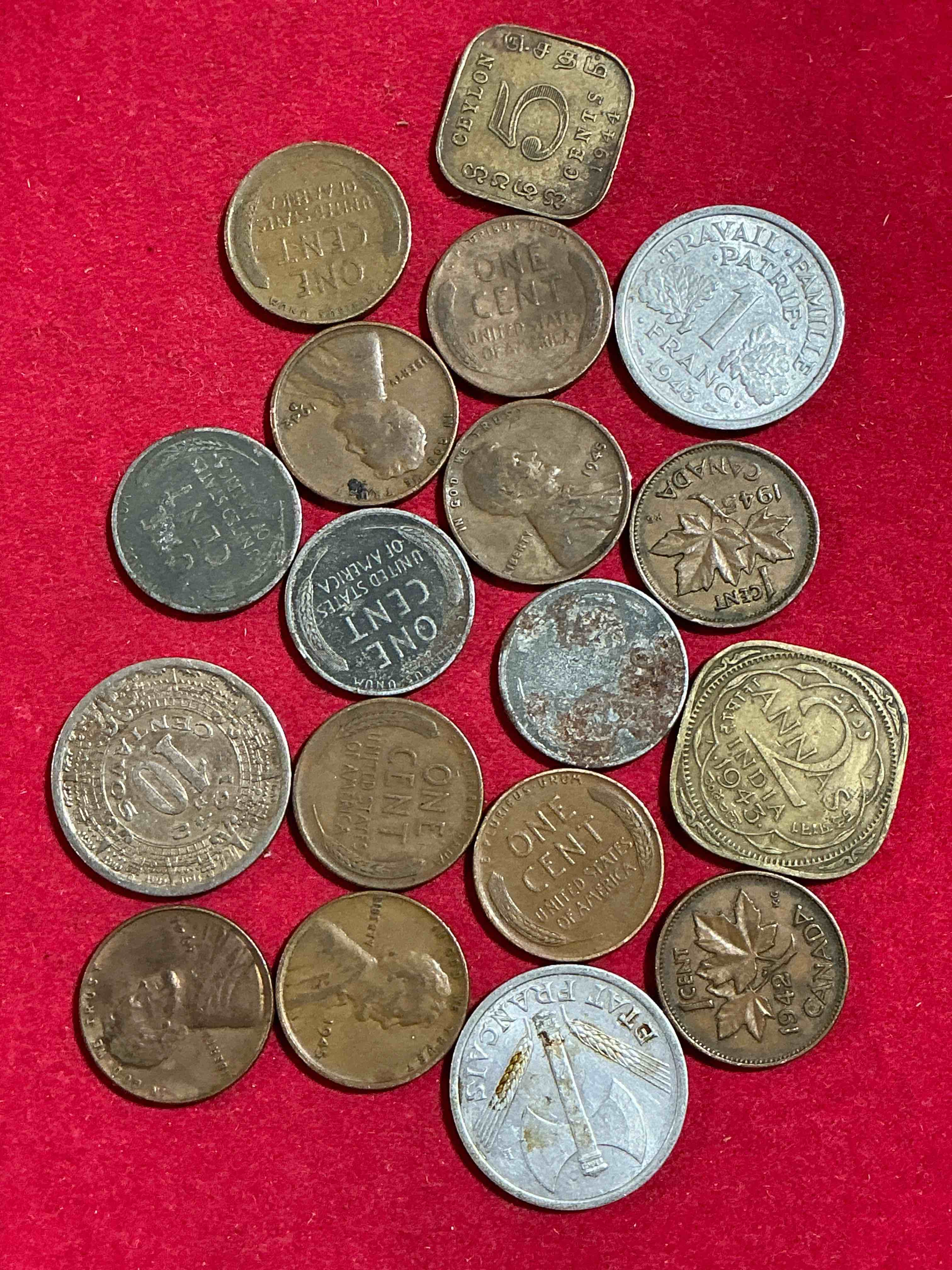 world war two buffs rejoice! up for auction is an awesome collection of world war ii era coins (1939-1945) from around the world! really hard to collect & find in one place! really cool pieces of history!