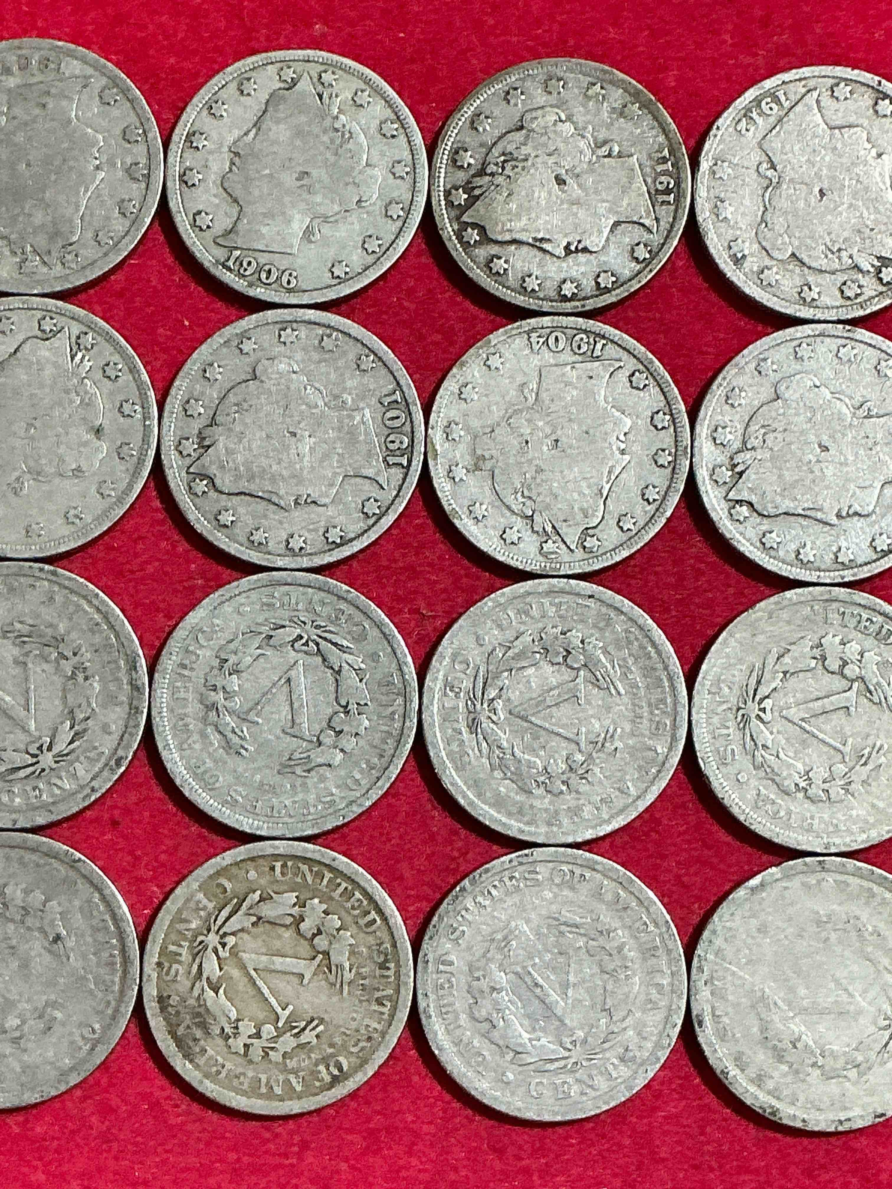 Antique U.S. V Nickels! Think Of The History These Coins Have Seen!, Liberty Head V Nickels Were Minted Up Until 1913 & Were The Style Of Nickels Before Buffalo Nickels. Own Some Cool Pieces Of History! Rare To See These Coins With The "Date On" In Circulated Condition!