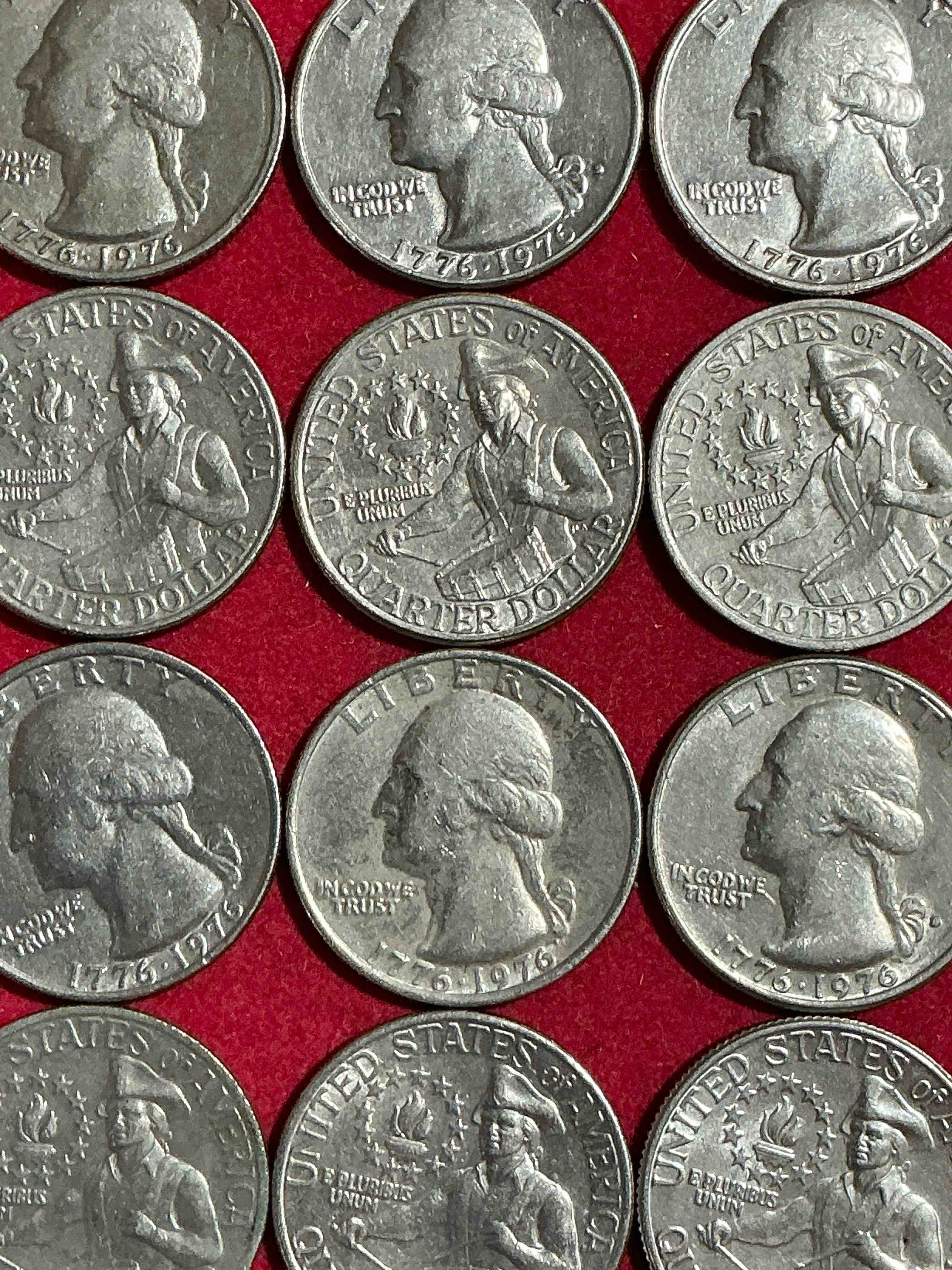 1976 Bicentennial Bliss! Quarters! In 1976 The U.S. Mint Produced Coins Celebrating The 200 Year Anniversary Of America. Up For Auction Are Awesome Examples Of Bicentennial Quarters Produced For This... The Infamous 200 Year Anniversary Edition! Highly Desirable For Collectors! Own Pieces Of History & Get Ready For America's 250 Year Anniversary Coming Soon!