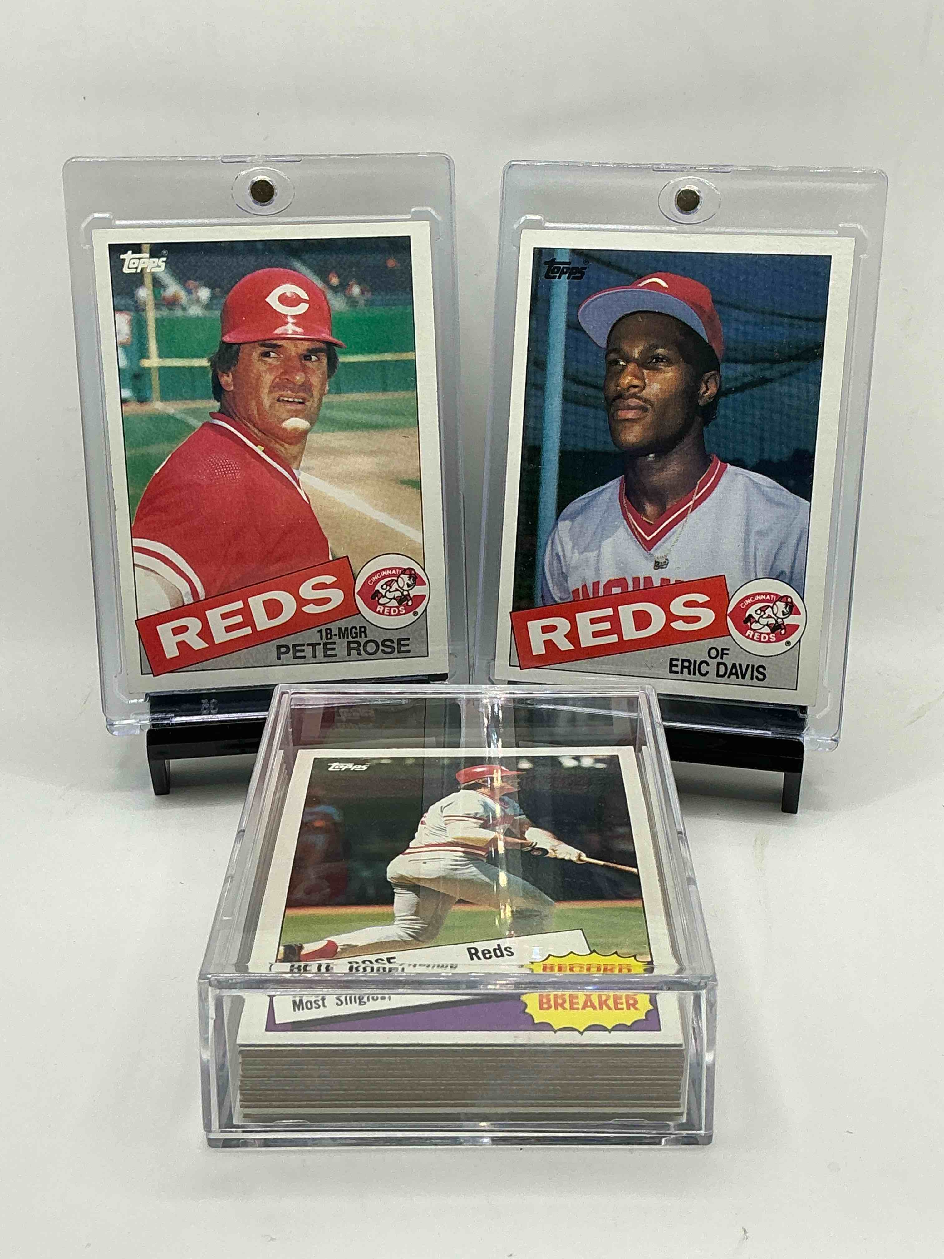 1985 reds topps baseball team set! vintage reds lot! pete rose, eric davis, dave concepción & more… cincinnati reds! 