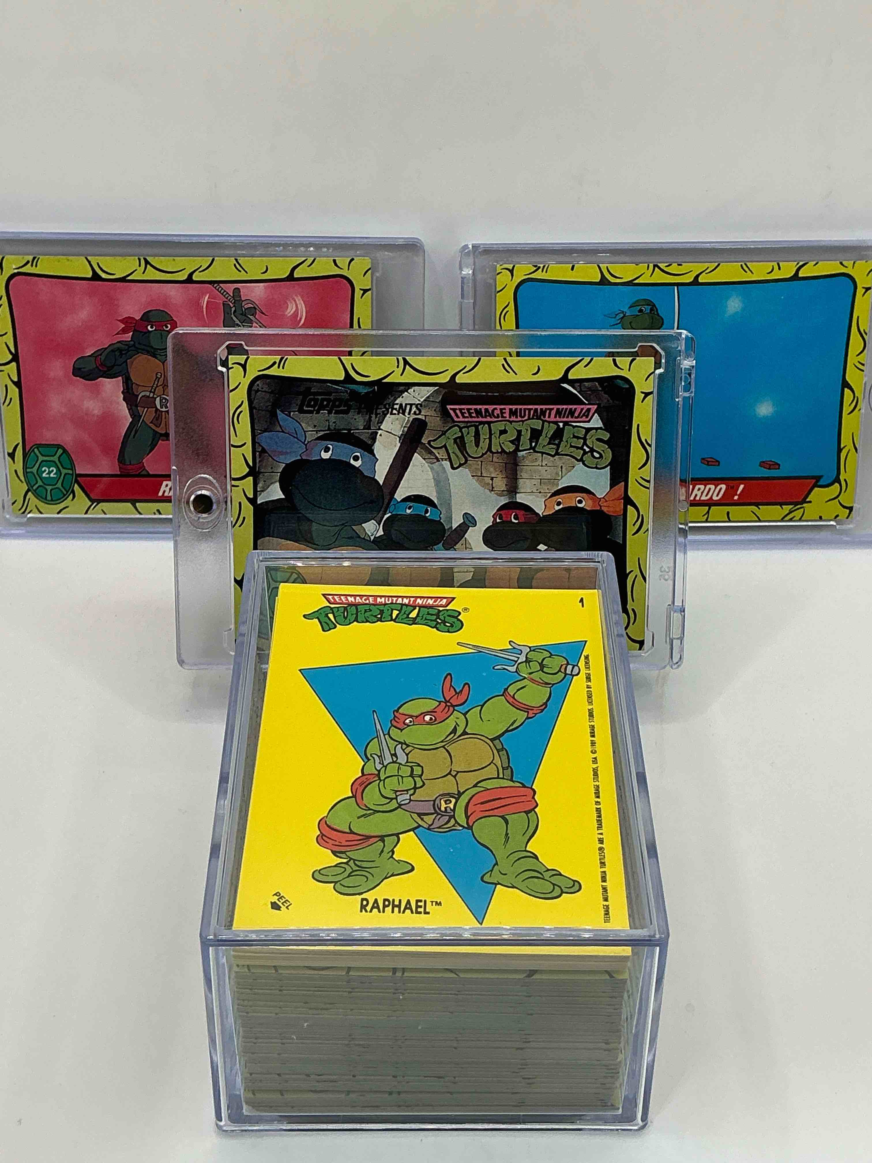 1989 ninja turtle wow! totally complete original, authentic teenage mutant ninja turtles complete trading card & sticker set! all 88 cards & 11 stickers included, for a total qty of 99! excellent condition! your chance to own a genuine tmnt original serious collectible!